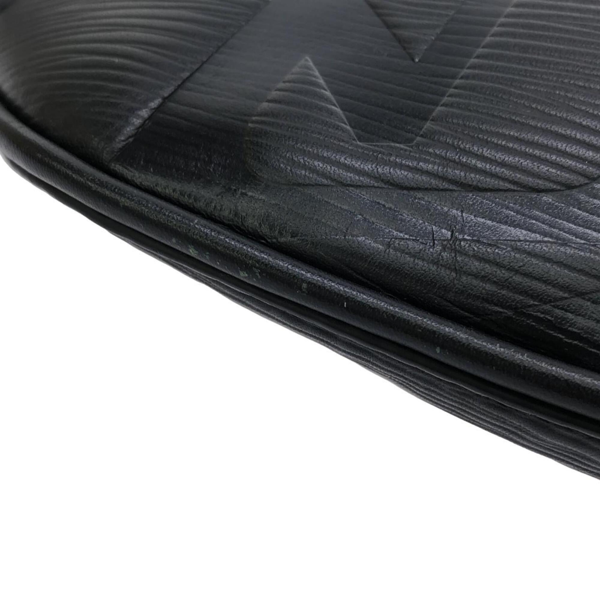 Louis Vuitton Black Leather Shoulder Bag (Pre-Owned)