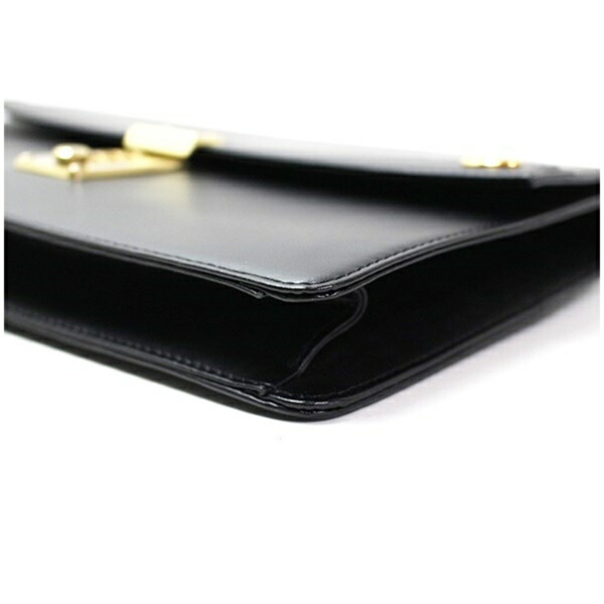 Dunhill Beige Black Leather Clutch Bag (Pre-Owned)