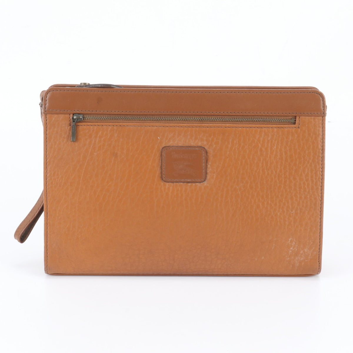 Burberry Camel Leather Clutch Bag Pouch (Pre-Owned)