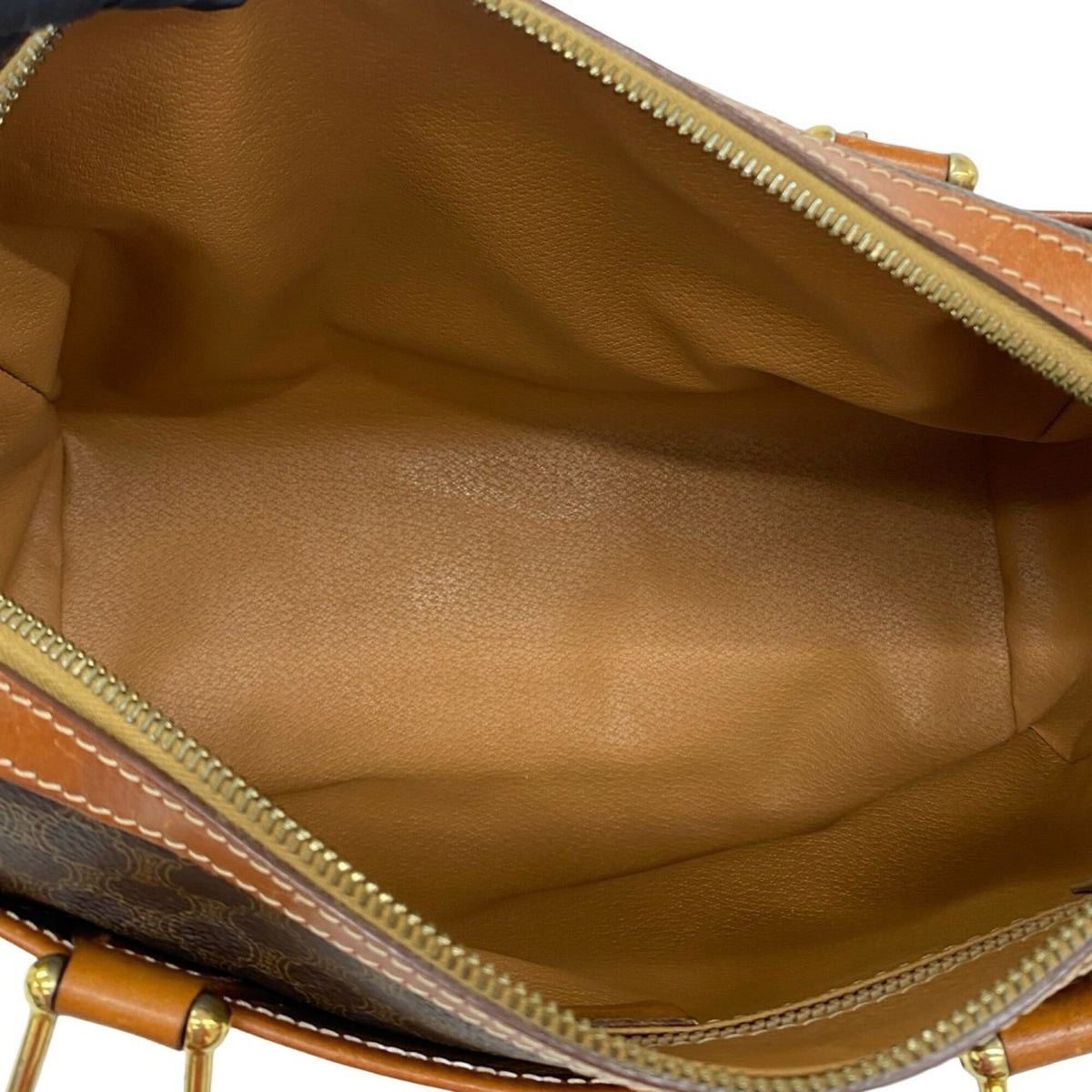 Celine Brown Leather Pvc Boston Bag Handbag (Pre-Owned)