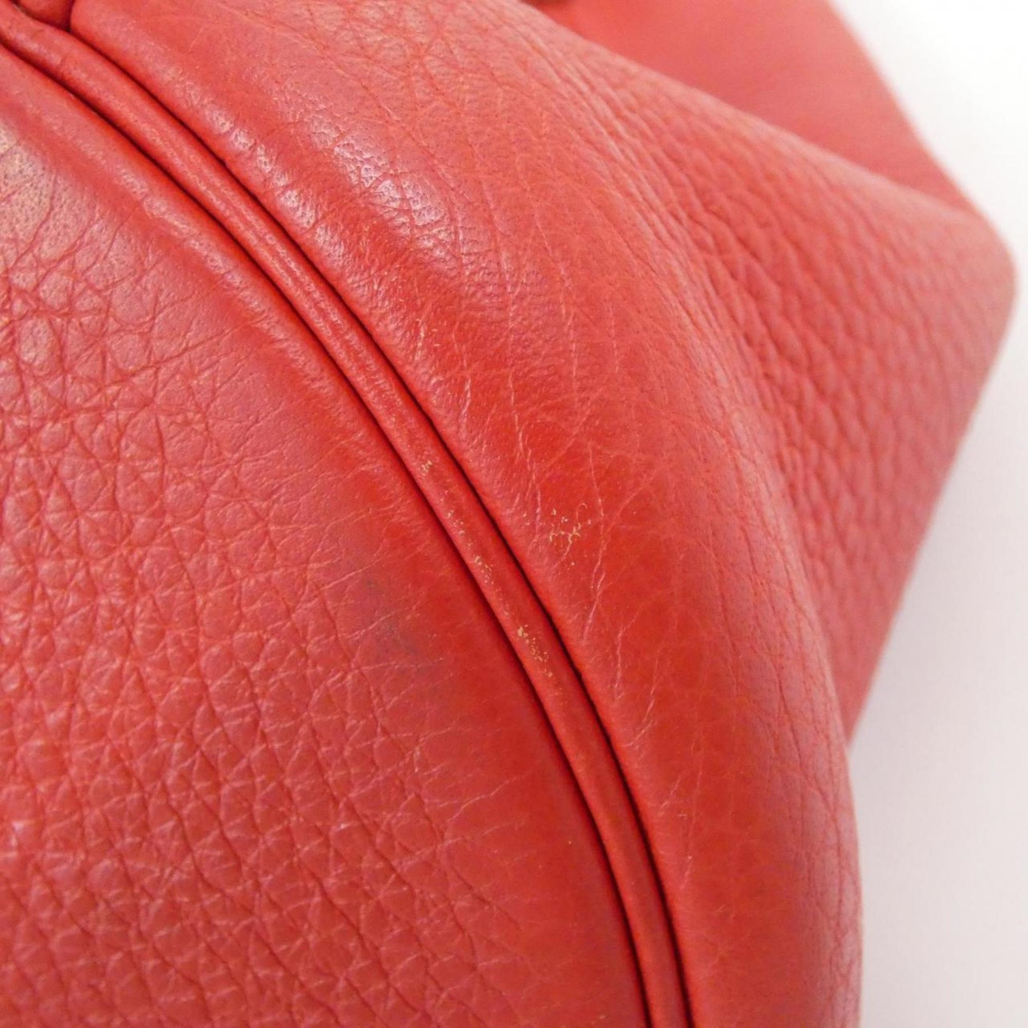 Hermes Rouge Garance Taurillon Clemence Leather Shoulder Bag (Pre-Owned)