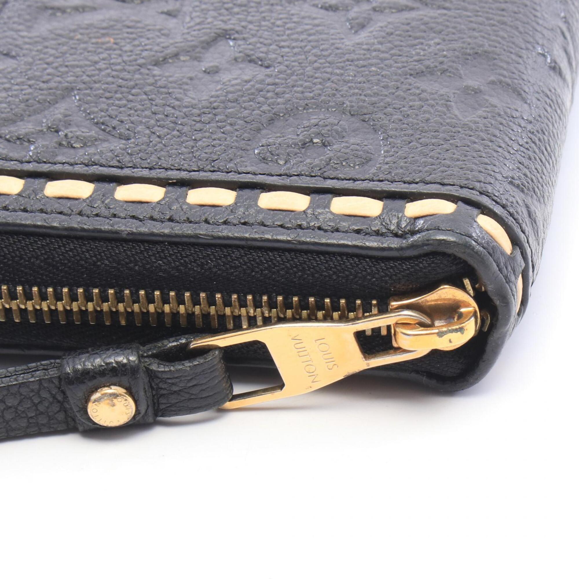 Louis Vuitton Monogram Empreinte Black Ivory Noir Monogram Empreinte Long Wallet (Bi-Fold) (Pre-Owned)
