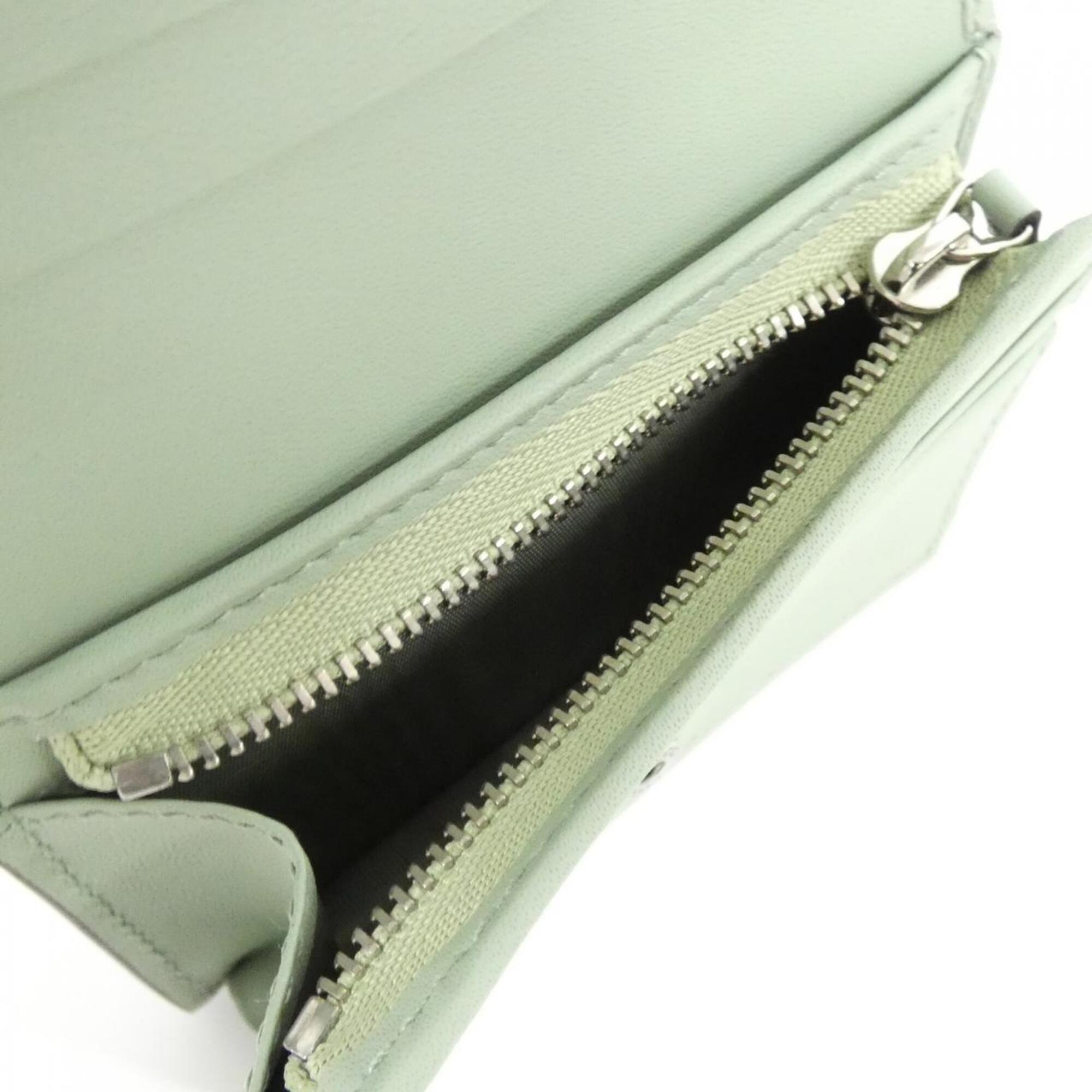 Gucci Green Pale Green Denim Leather Wallet (Bi-Fold) (Pre-Owned)