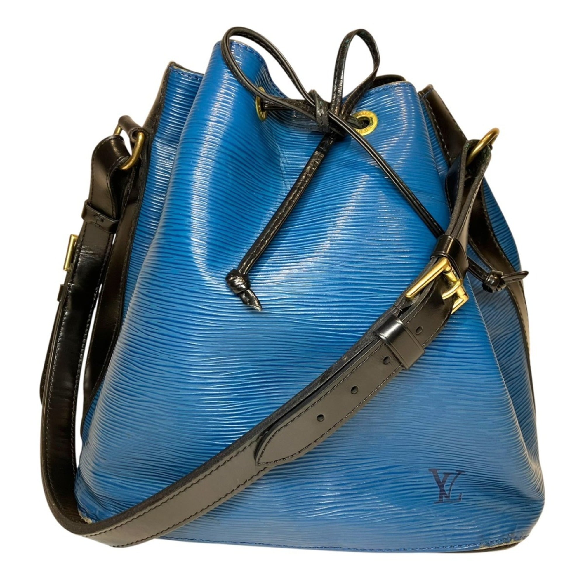 Louis Vuitton Epi Black Blue Leather Shoulder Bag (Pre-Owned)