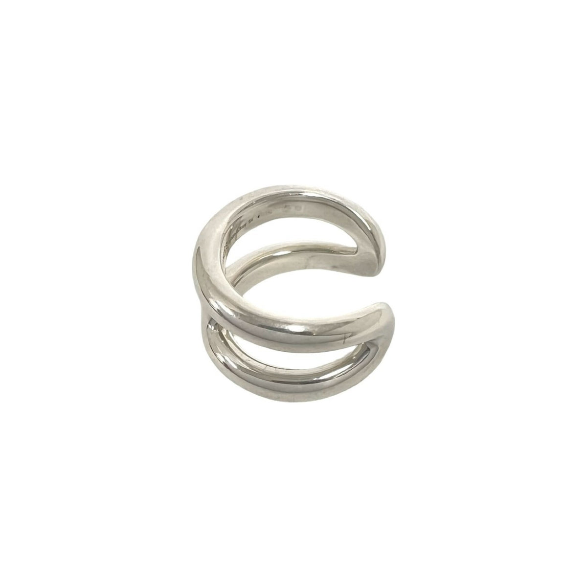 Hermes Silver Silver 925 Band Ring (Pre-Owned)