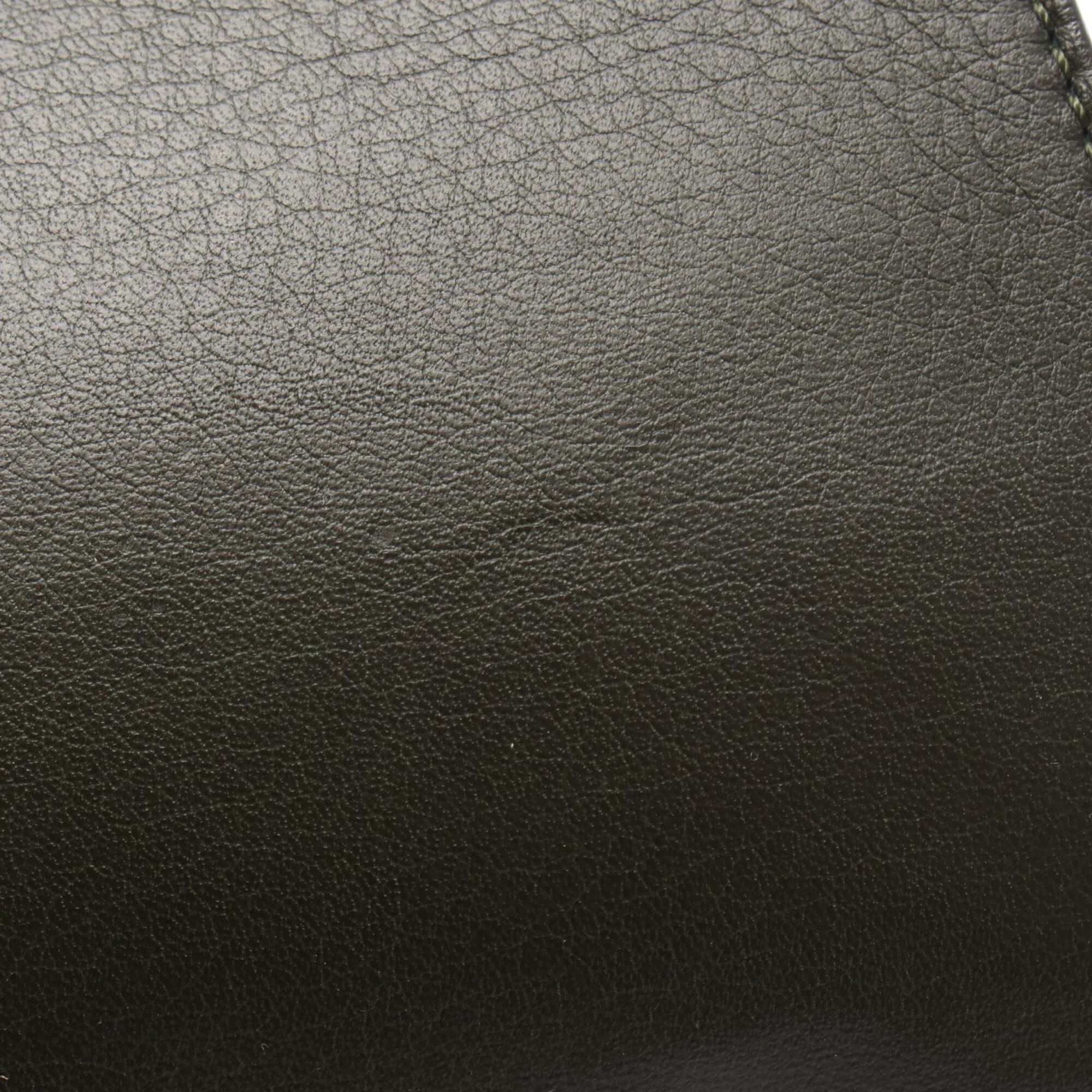 Fendi Khaki Pink Leather Handbag (Pre-Owned)