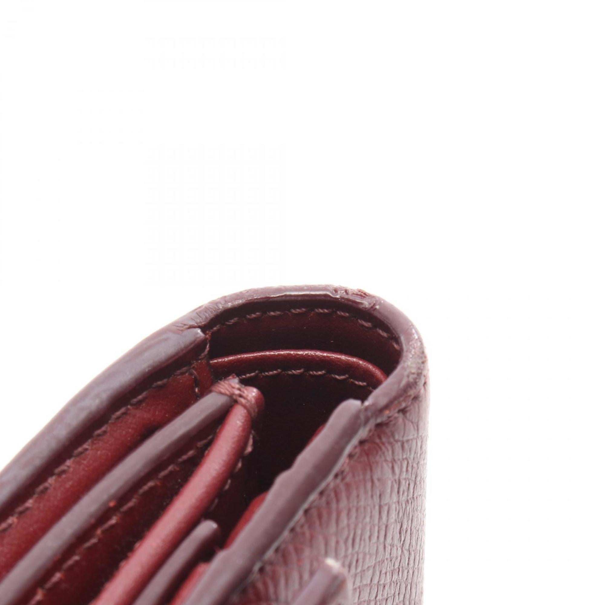 Celine Bordeaux Leather Wallet (Tri-Fold) (Pre-Owned)