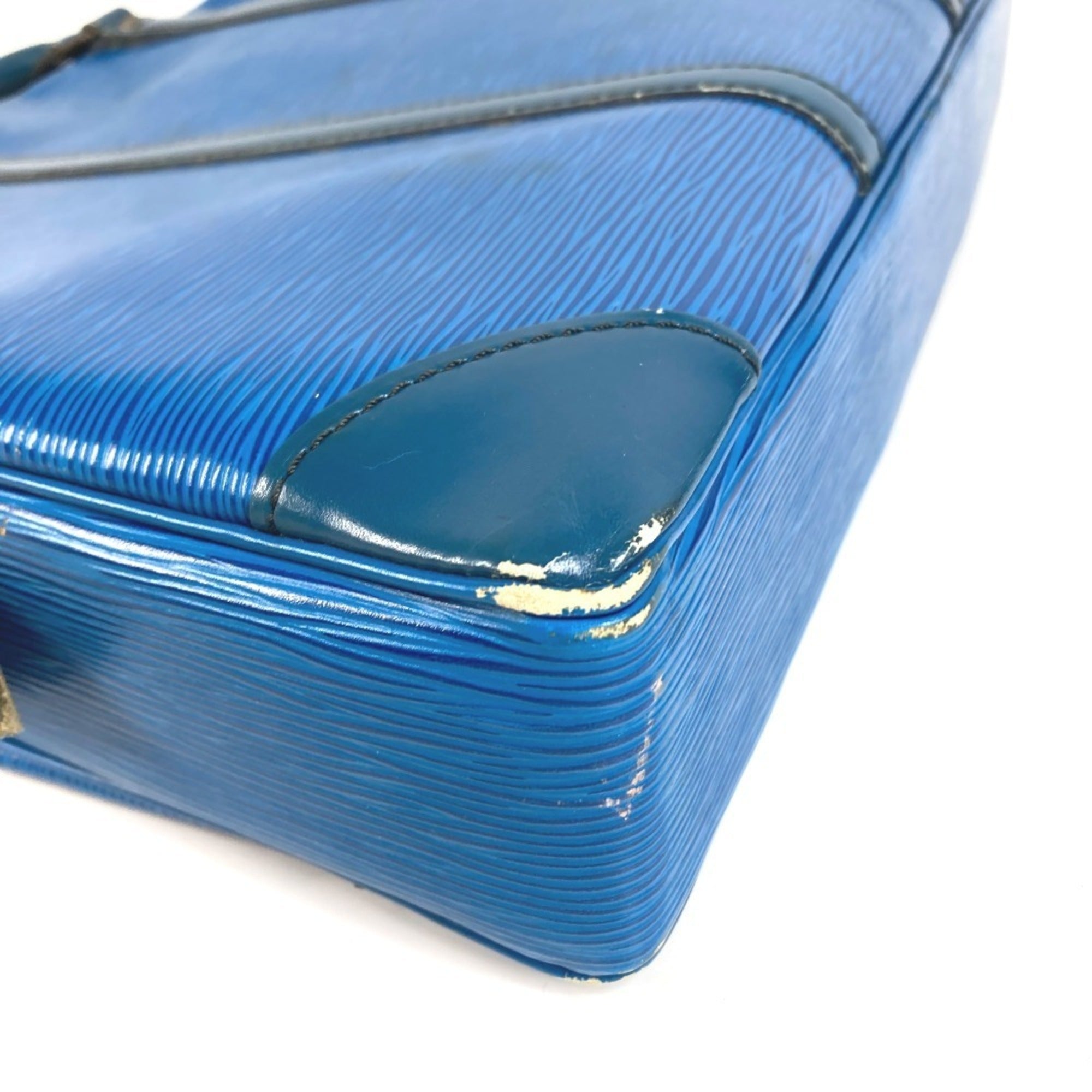 Louis Vuitton Blue Toledo Blue Epi Leather Briefcase Handbag Tote Bag (Pre-Owned)