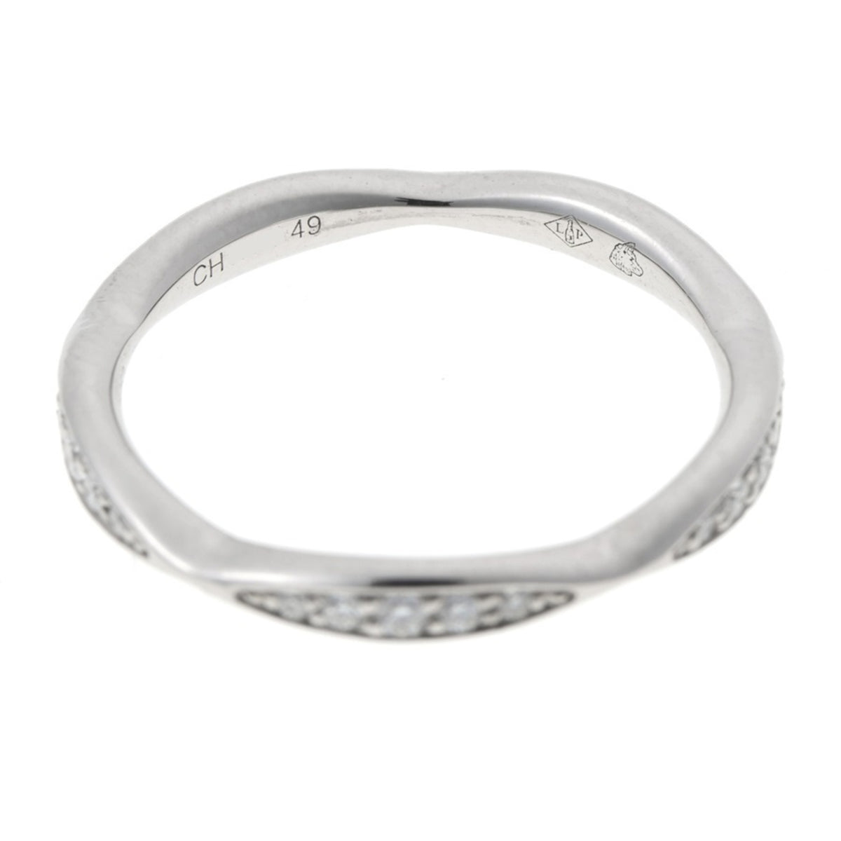 Chanel Platinum Platinum 950 Band Ring (Pre-Owned)