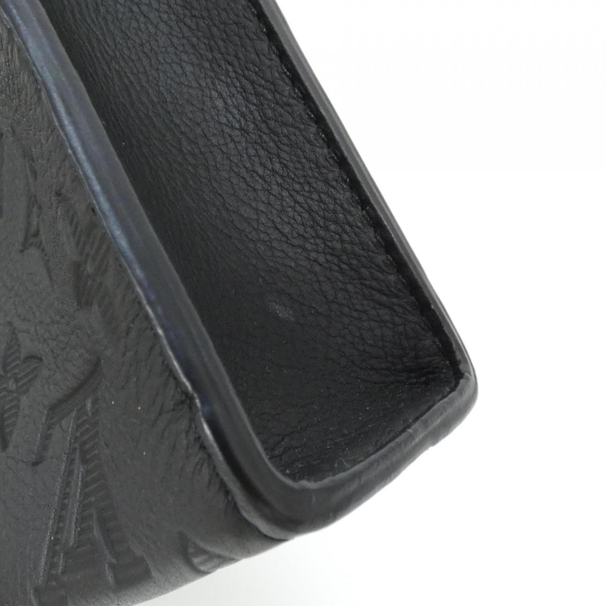 Louis Vuitton Black Leather Shoulder Bag (Pre-Owned)