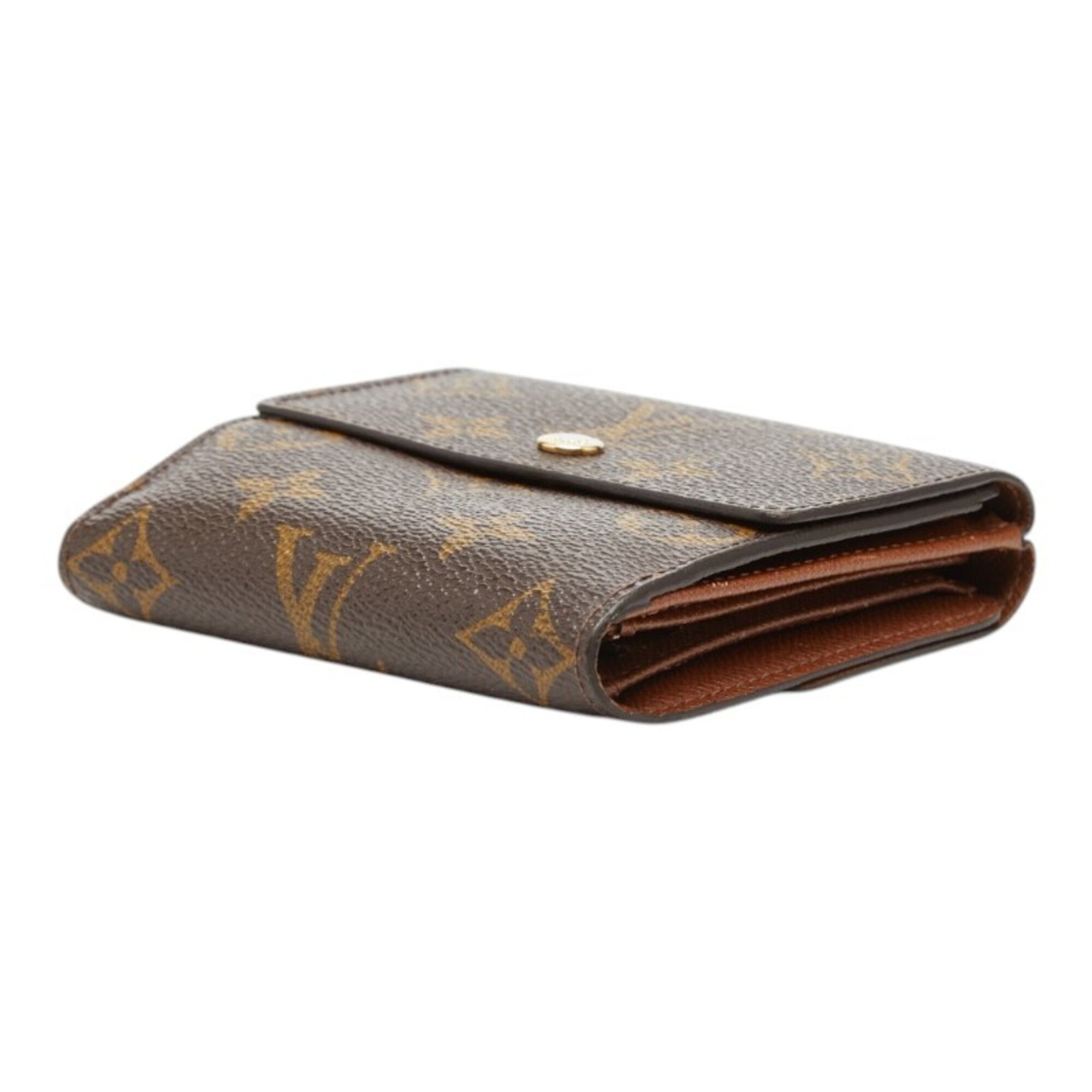 Louis Vuitton Monogram Brown Pvc Leather Wallet (Tri-Fold) (Pre-Owned)