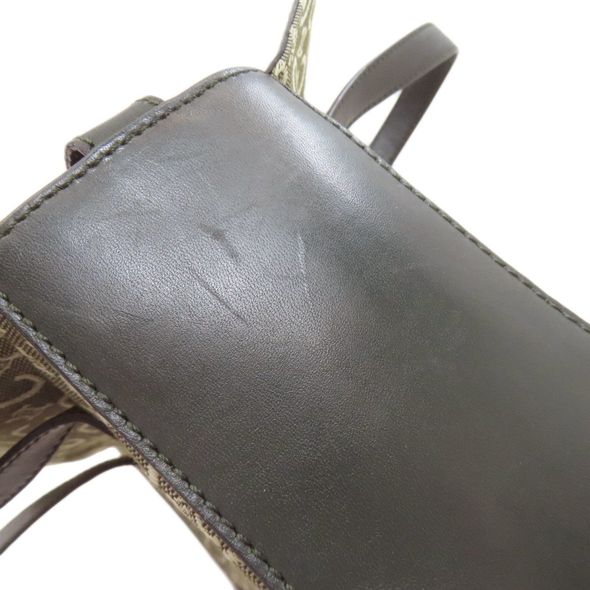 Celine Macadam Green Canvas Handbag (Pre-Owned)