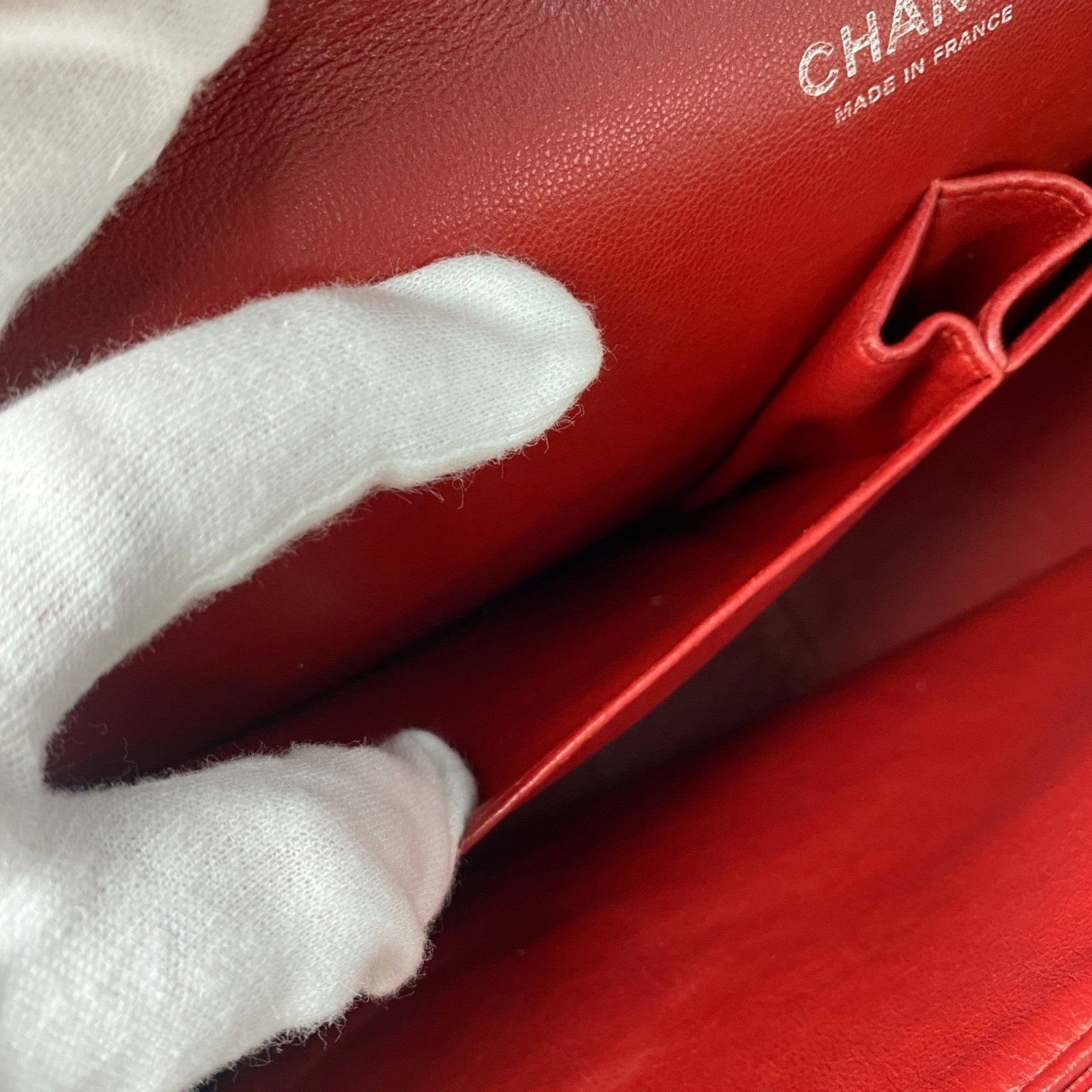 Chanel Matelasse Red Color Grained Calfskin Shoulder Bag (Pre-Owned)