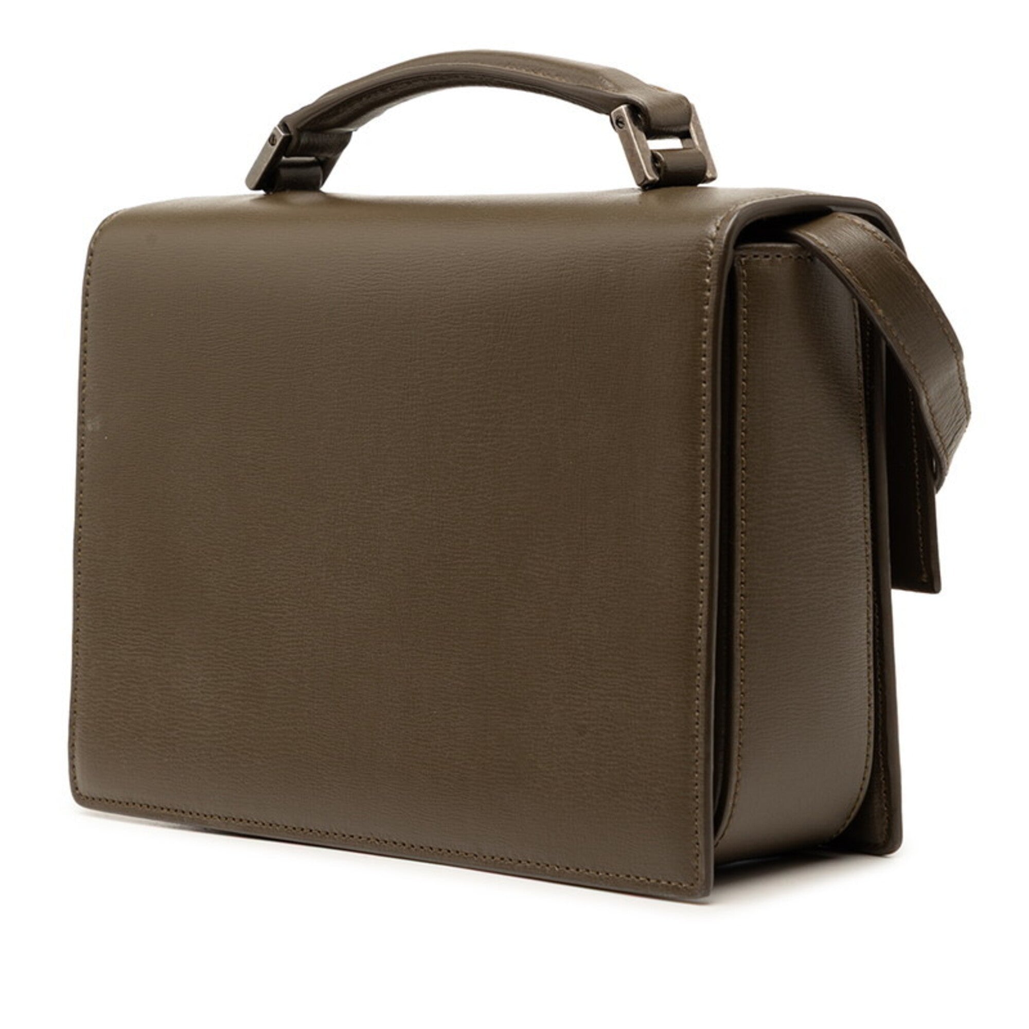 Saint Laurent Brown Leather Handbag Shoulder Bag (Pre-Owned)