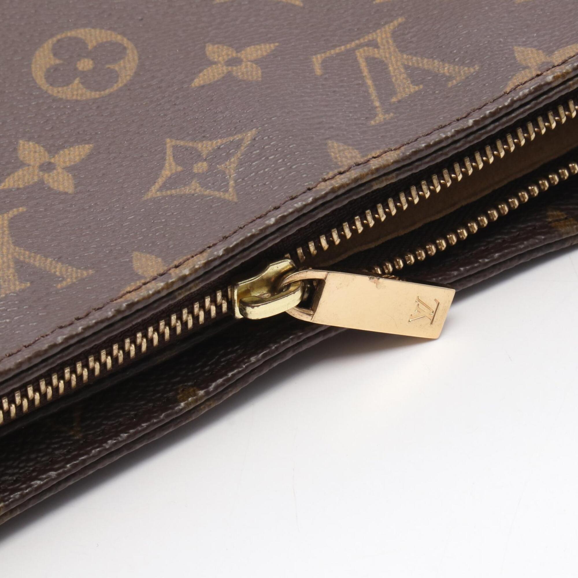 Louis Vuitton Brown Monogram Leather Coated Canvas Handbag Shoulder Bag (Pre-Owned)