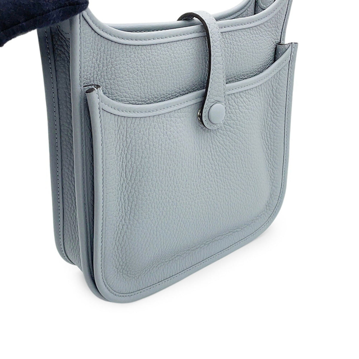 Hermes Gray Taurillon Clemence Leather Shoulder Bag (Pre-Owned)