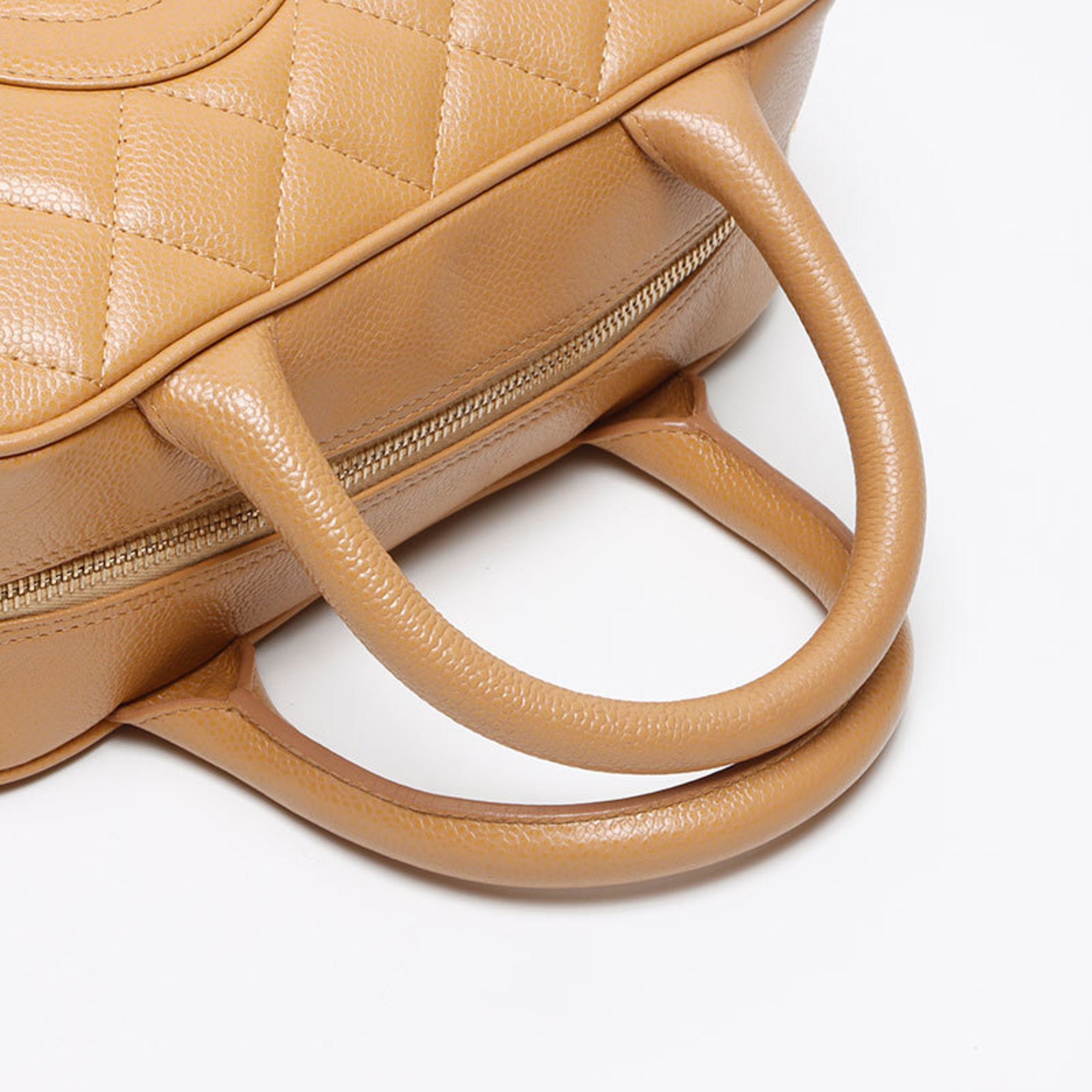Chanel Brown Grained Calfskin Boston Bag (Pre-Owned)