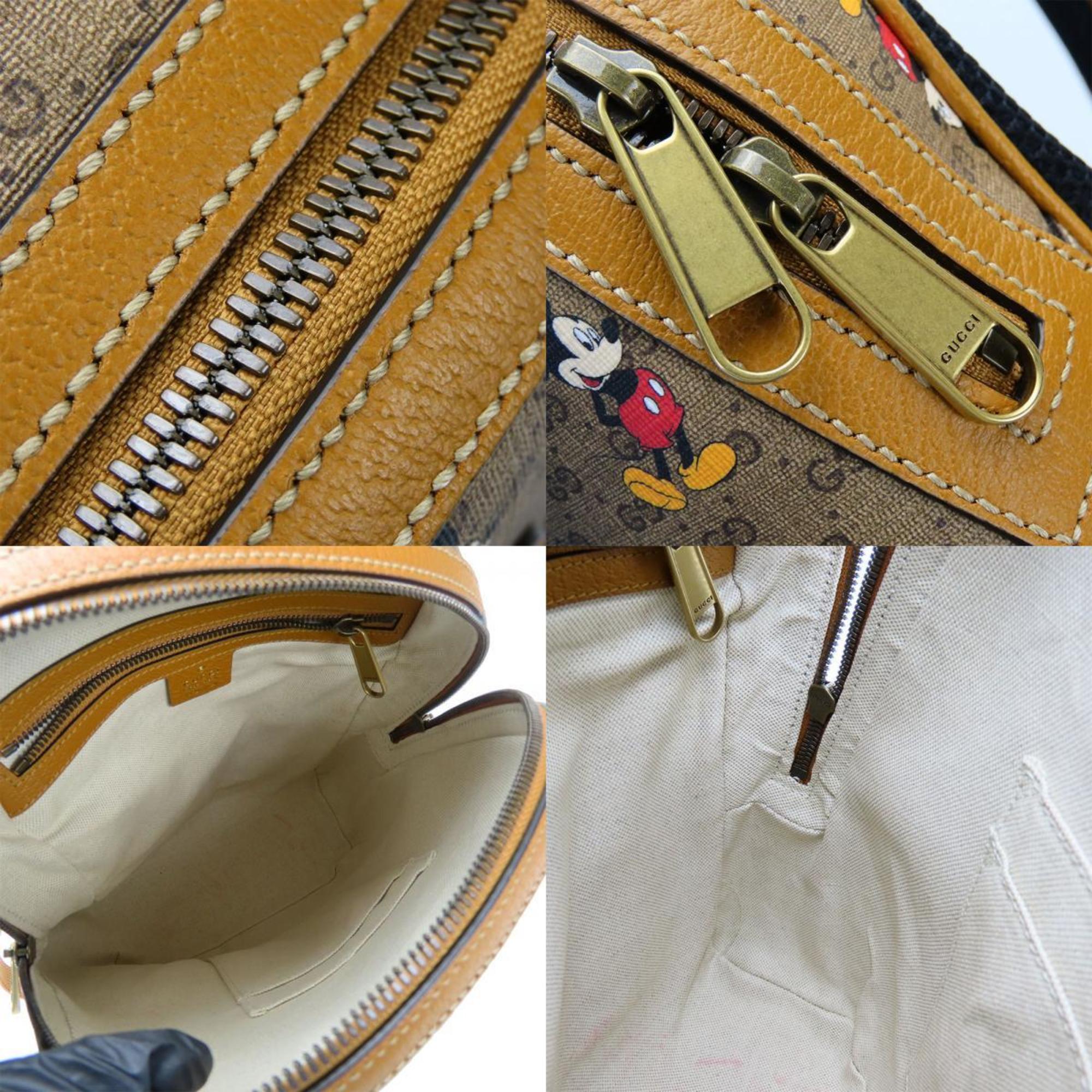 Gucci Brown Camel Gg Supreme Backpack (Pre-Owned)