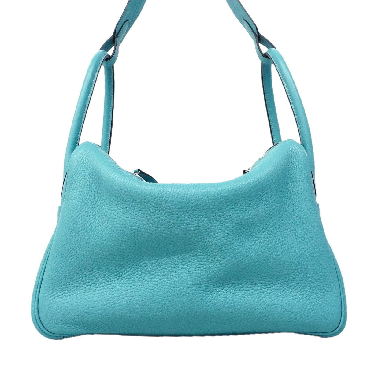 Hermes Blue Taurillon Clemence Leather Handbag (Pre-Owned)