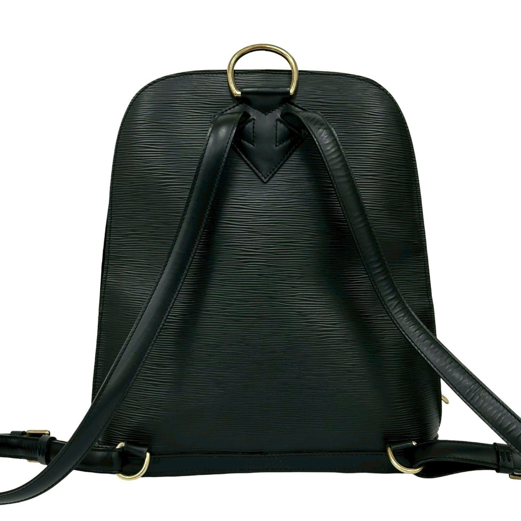 Louis Vuitton Black Leather Backpack (Pre-Owned)