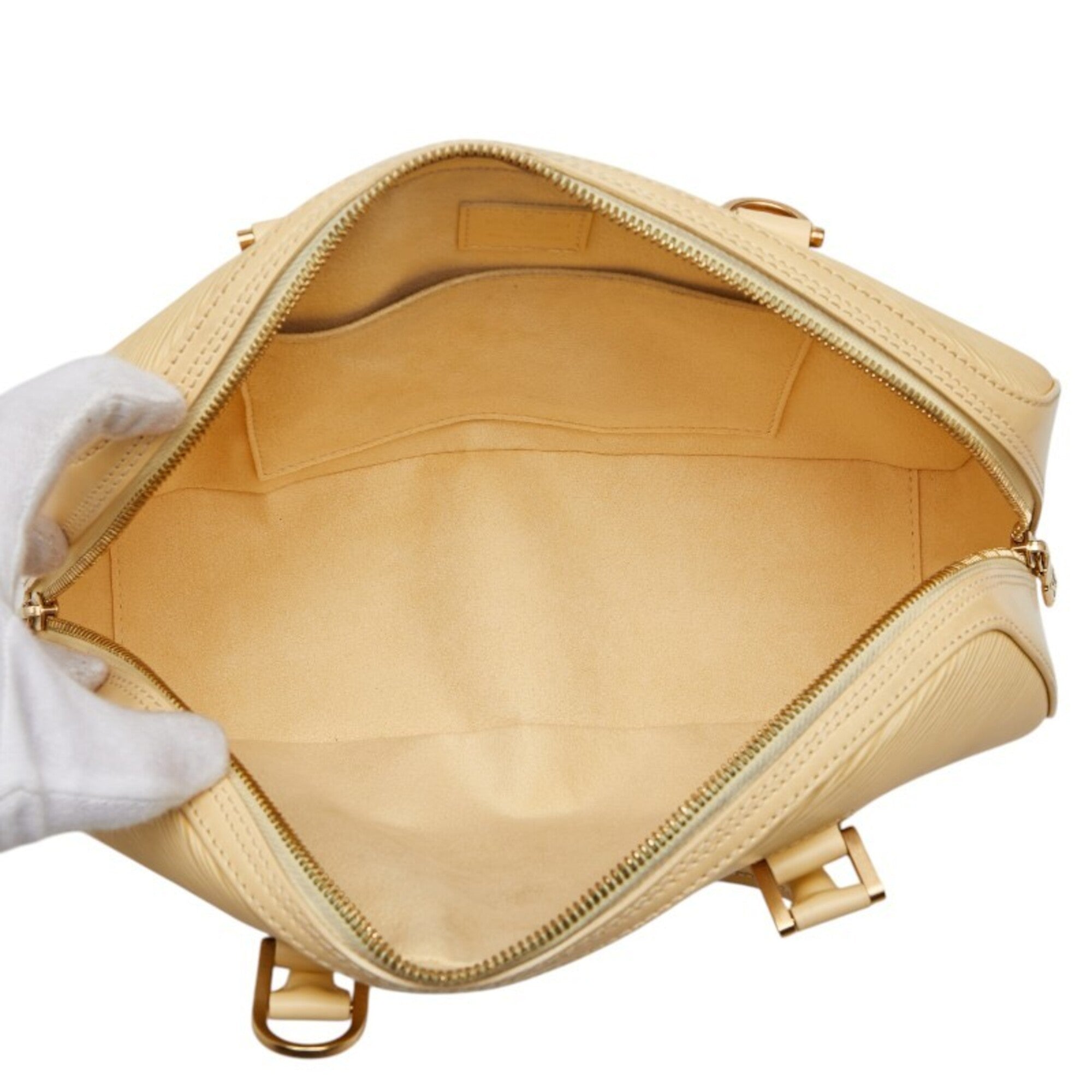 Louis Vuitton Epi Ivory Leather Handbag (Pre-Owned)