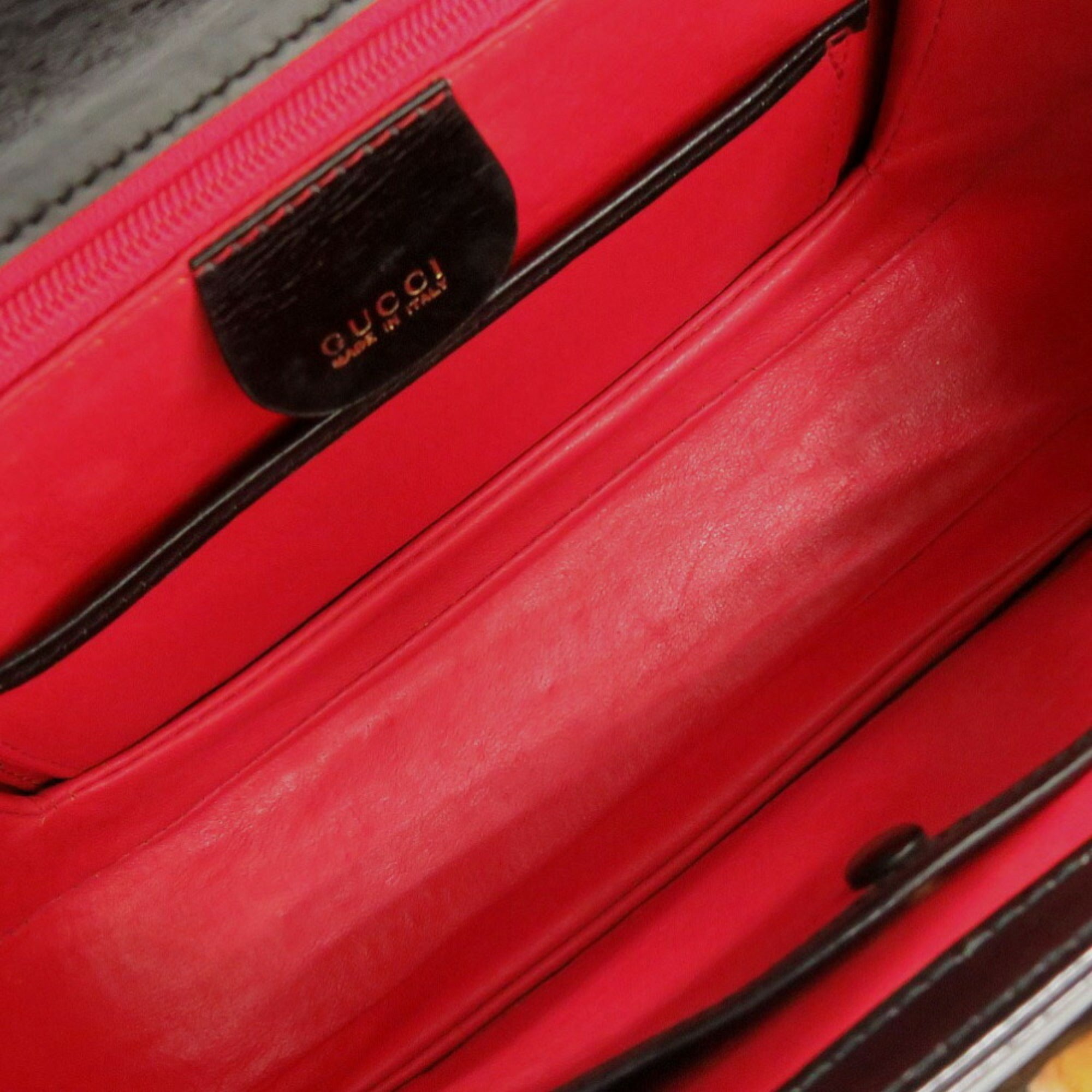 Gucci Black Leather Handbag (Pre-Owned)