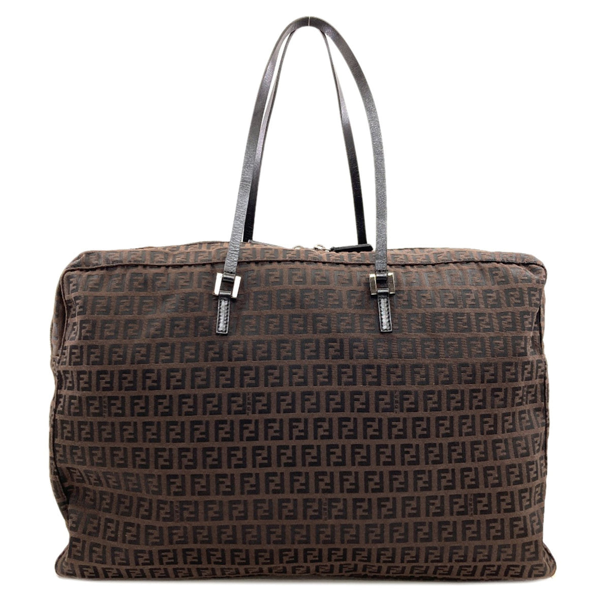 Fendi Zucchino Brown Canvas Tote Bag (Pre-Owned)