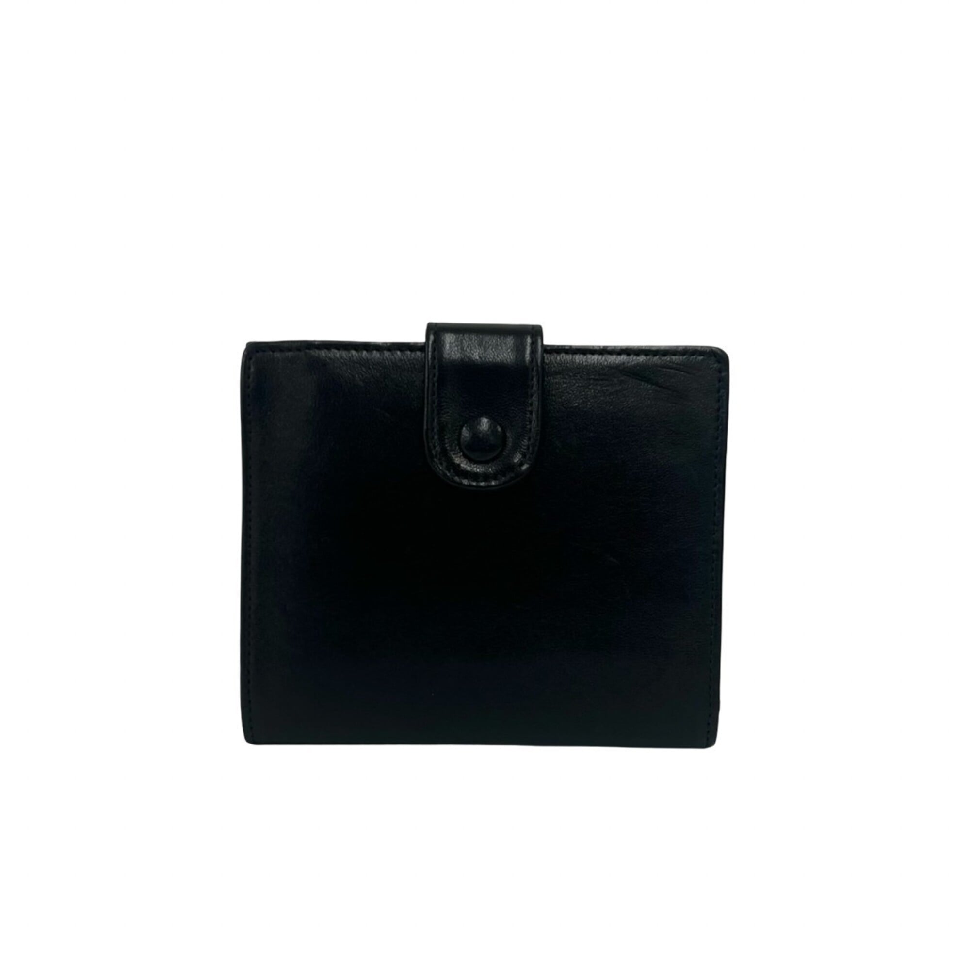 Chanel Black Leather Wallet (Bi-Fold) (Pre-Owned)