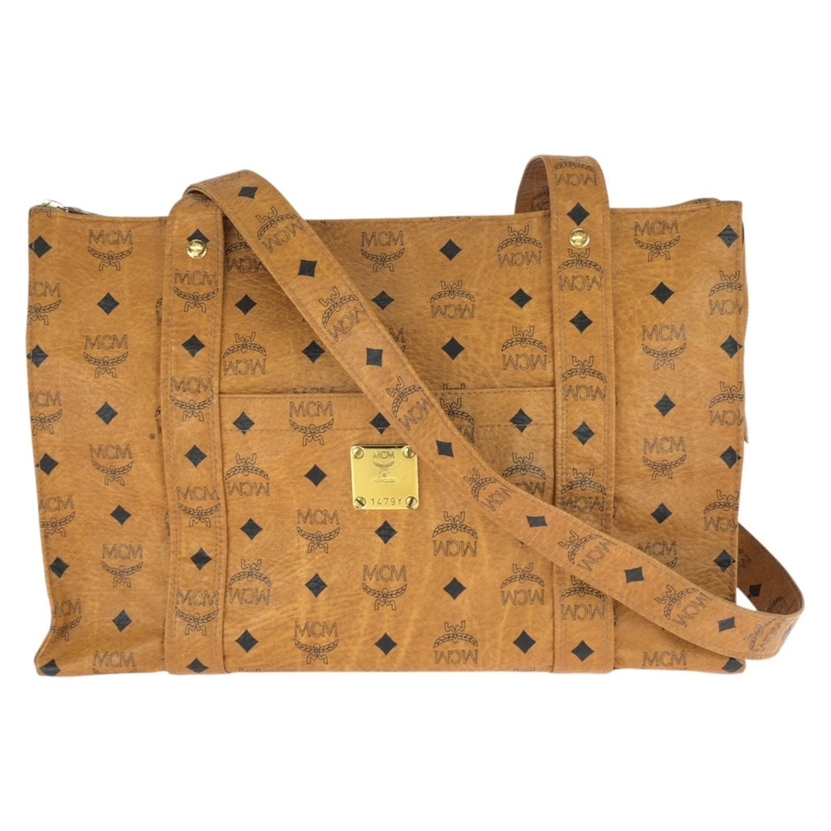 Mcm Brown Camel Pvc Shoulder Bag Tote Bag (Pre-Owned)