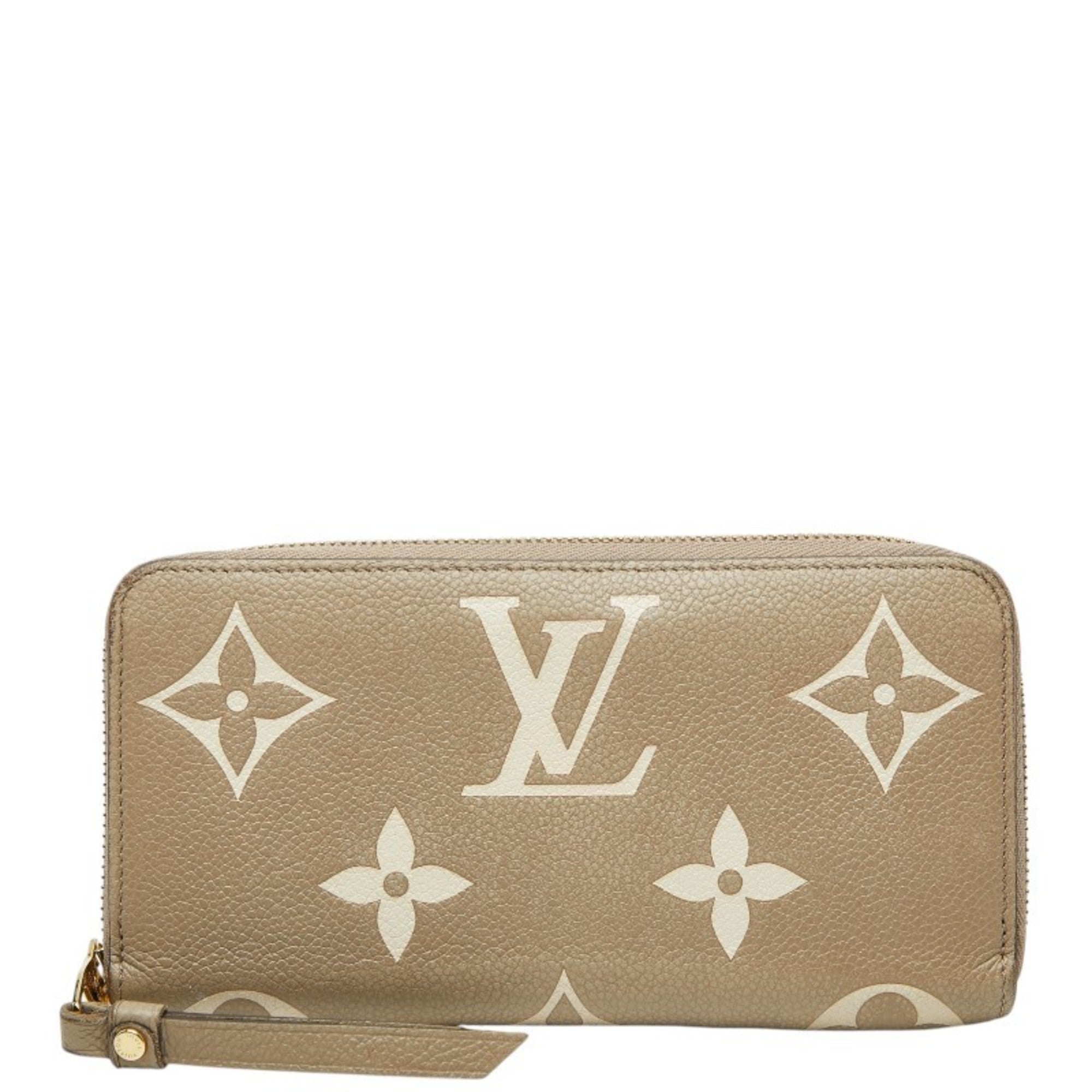 Louis Vuitton Beige Cream Tourterelle Leather Long Wallet (Bi-Fold) (Pre-Owned)
