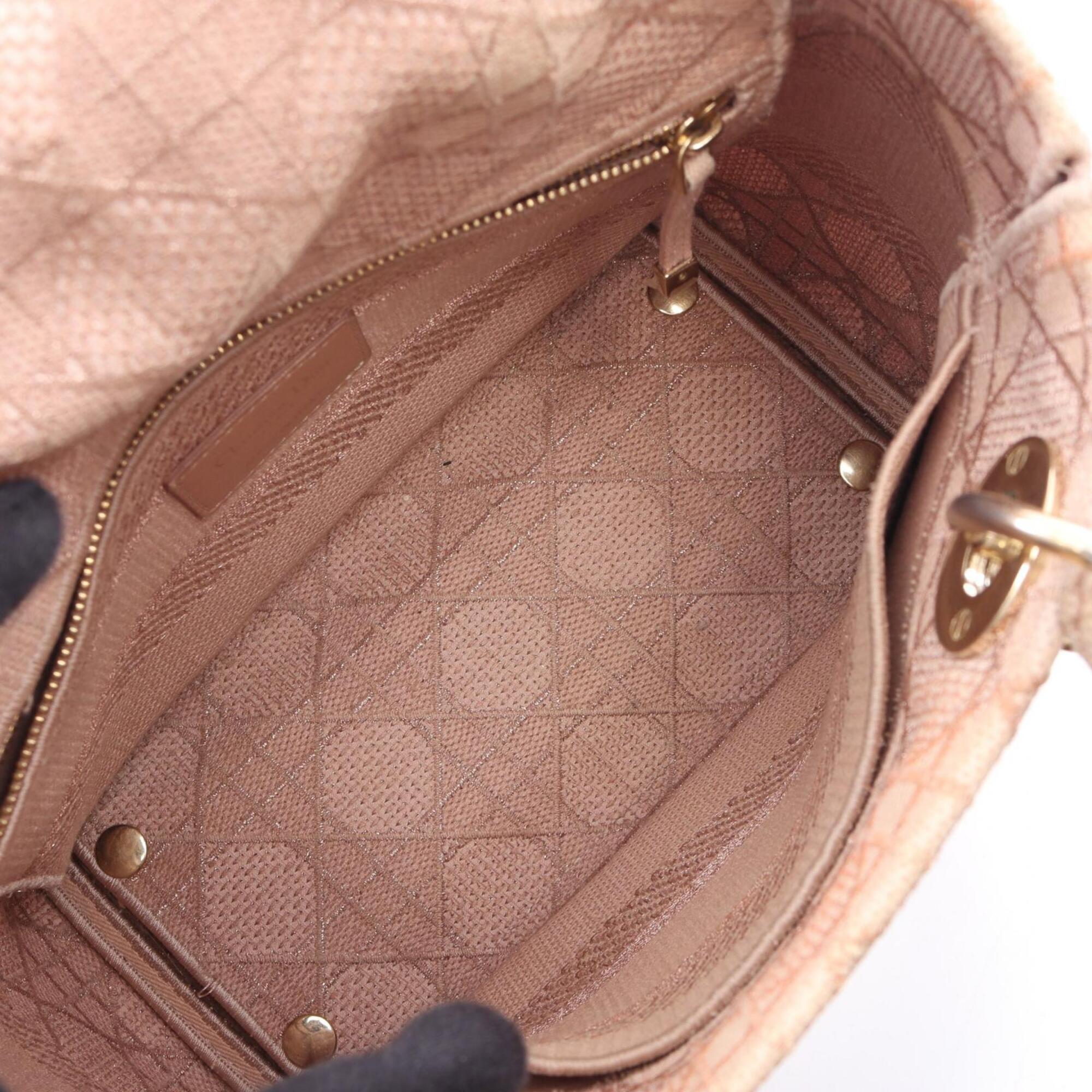 Christian Dior Pink Canvas Handbag (Pre-Owned)