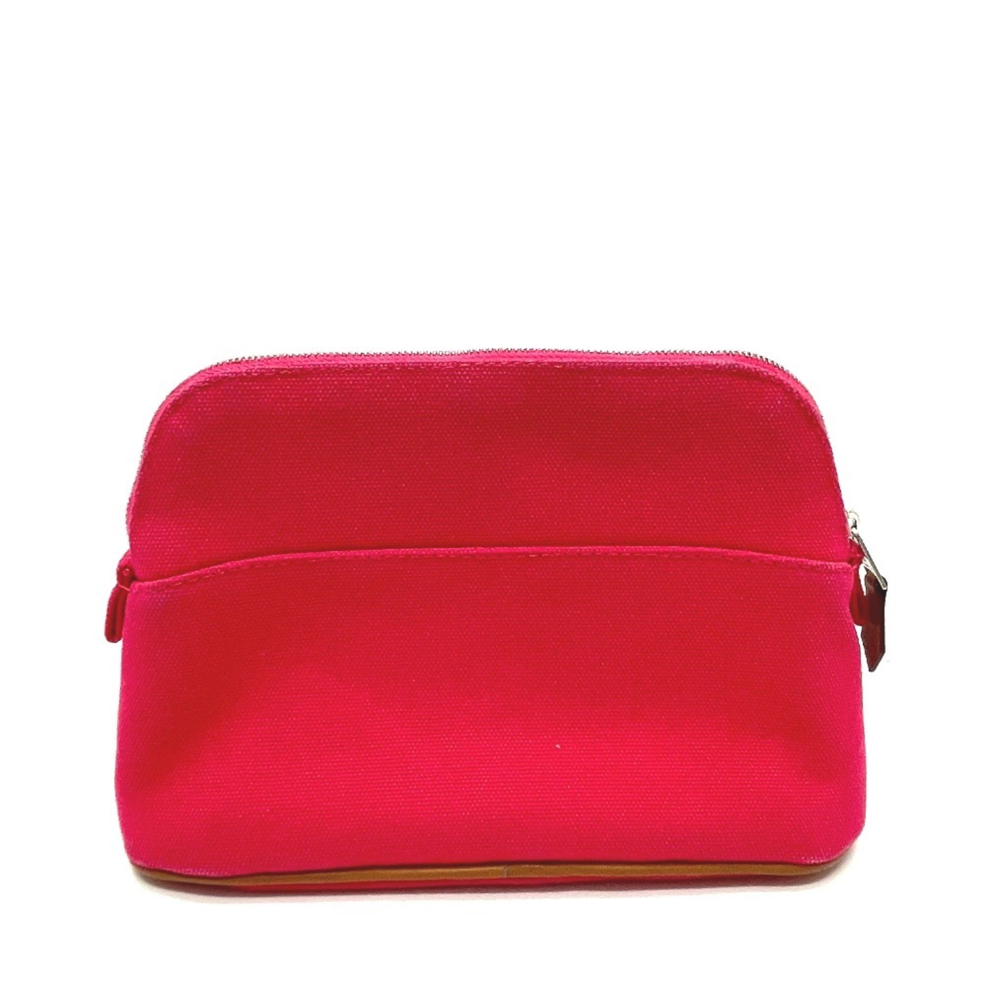 Hermes Bolide Pink Canvas Pouch (Pre-Owned)