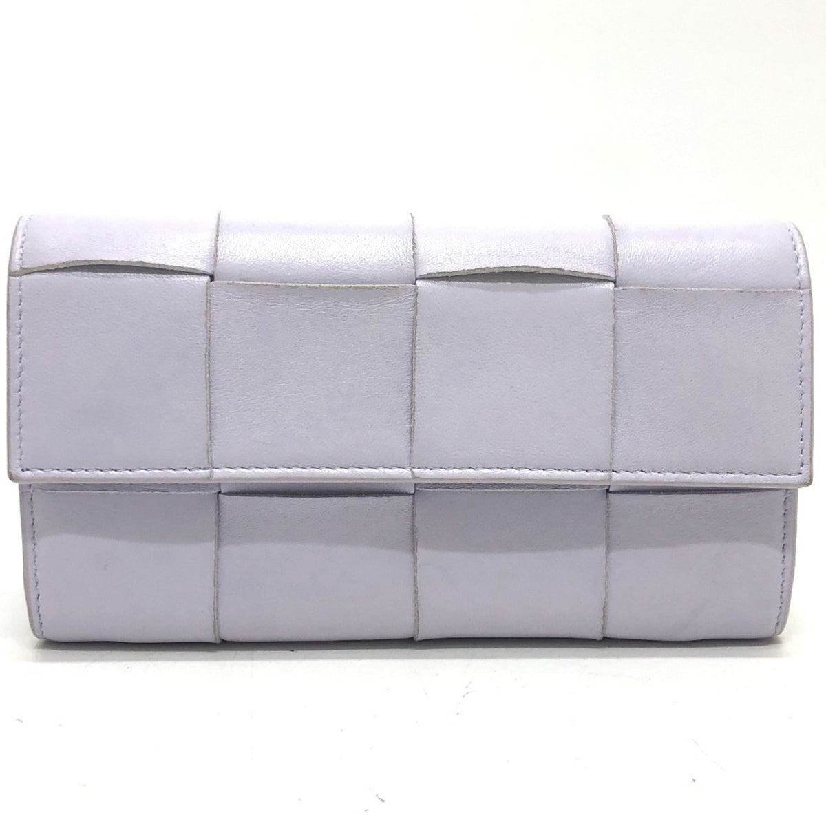 Bottega Veneta Purple Leather Long Wallet (Bi-Fold) (Pre-Owned)