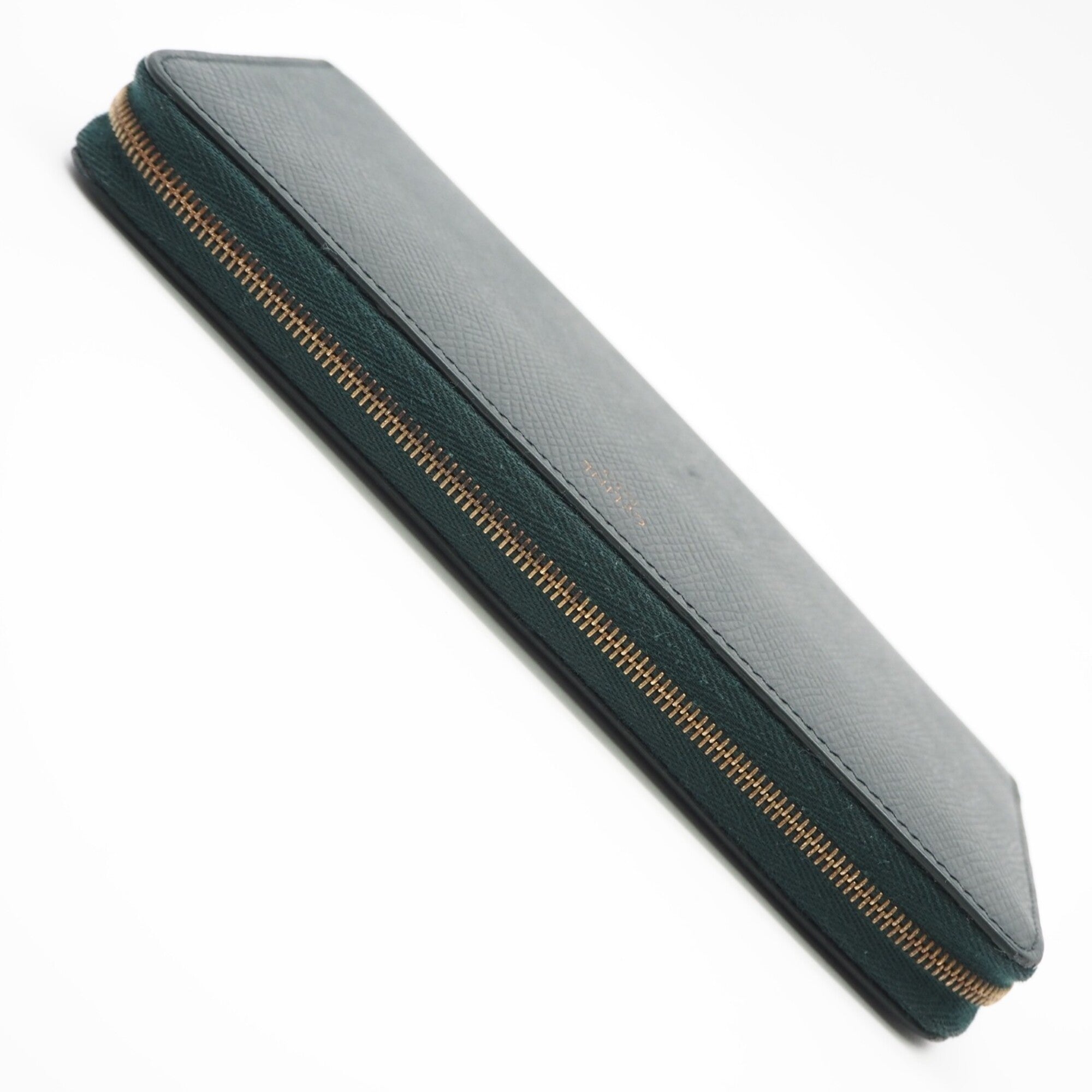 Celine Green Leather Long Wallet (Bi-Fold) (Pre-Owned)