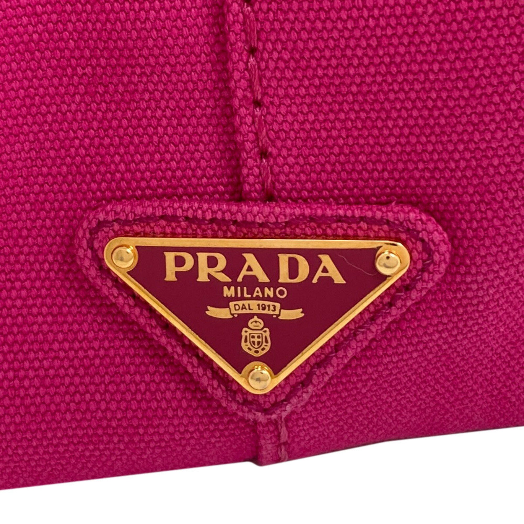 Prada Canapa Pink Canvas Handbag (Pre-Owned)