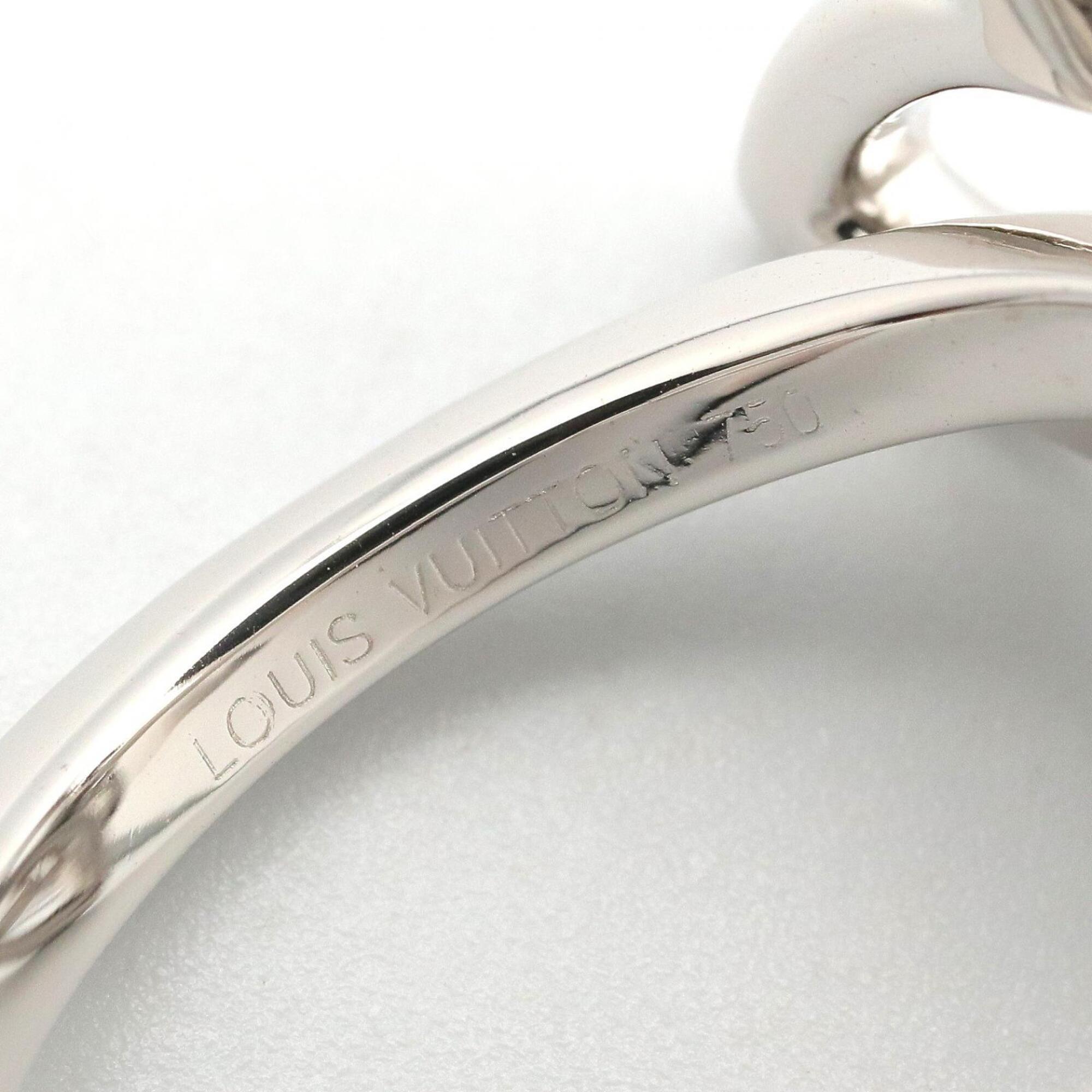 Louis Vuitton Silver Clear White Gold (18K) Band Ring (Pre-Owned)