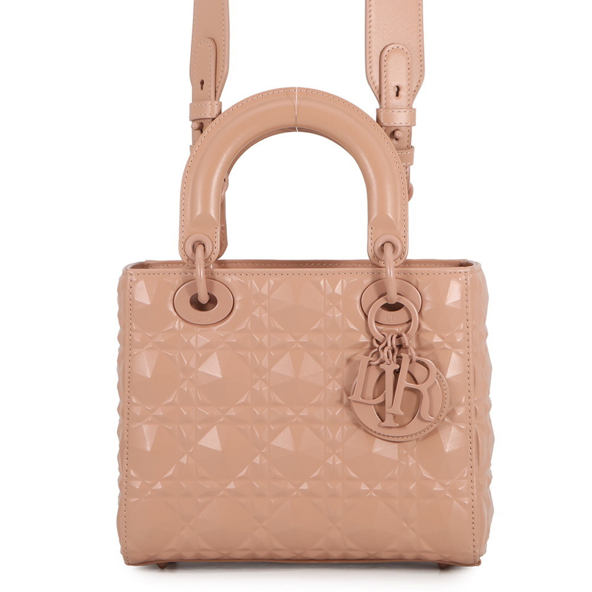 Christian Dior Lady Dior Pink Leather Handbag Shoulder Bag (Pre-Owned)