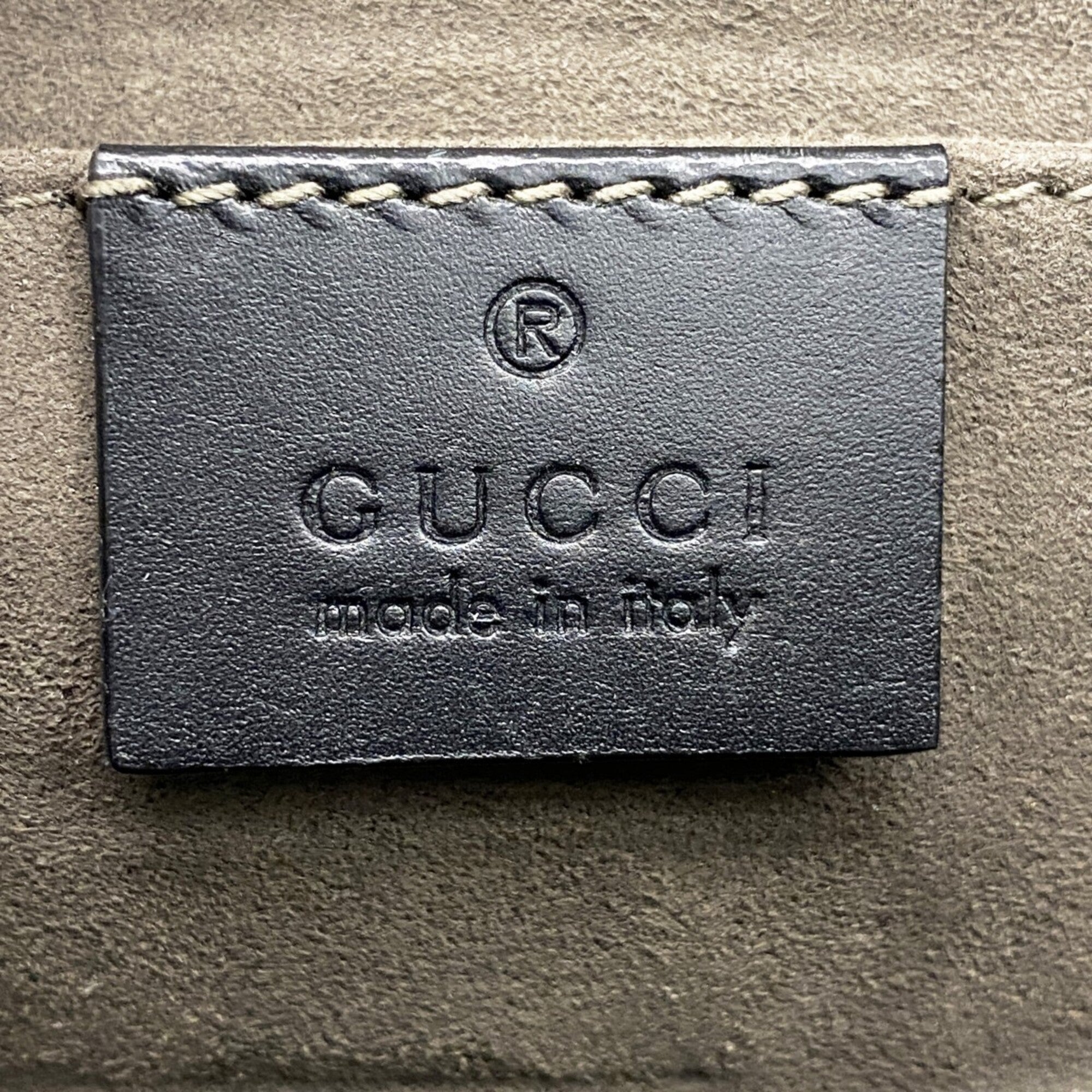 Gucci Beige Black Pvc Clutch Bag (Pre-Owned)