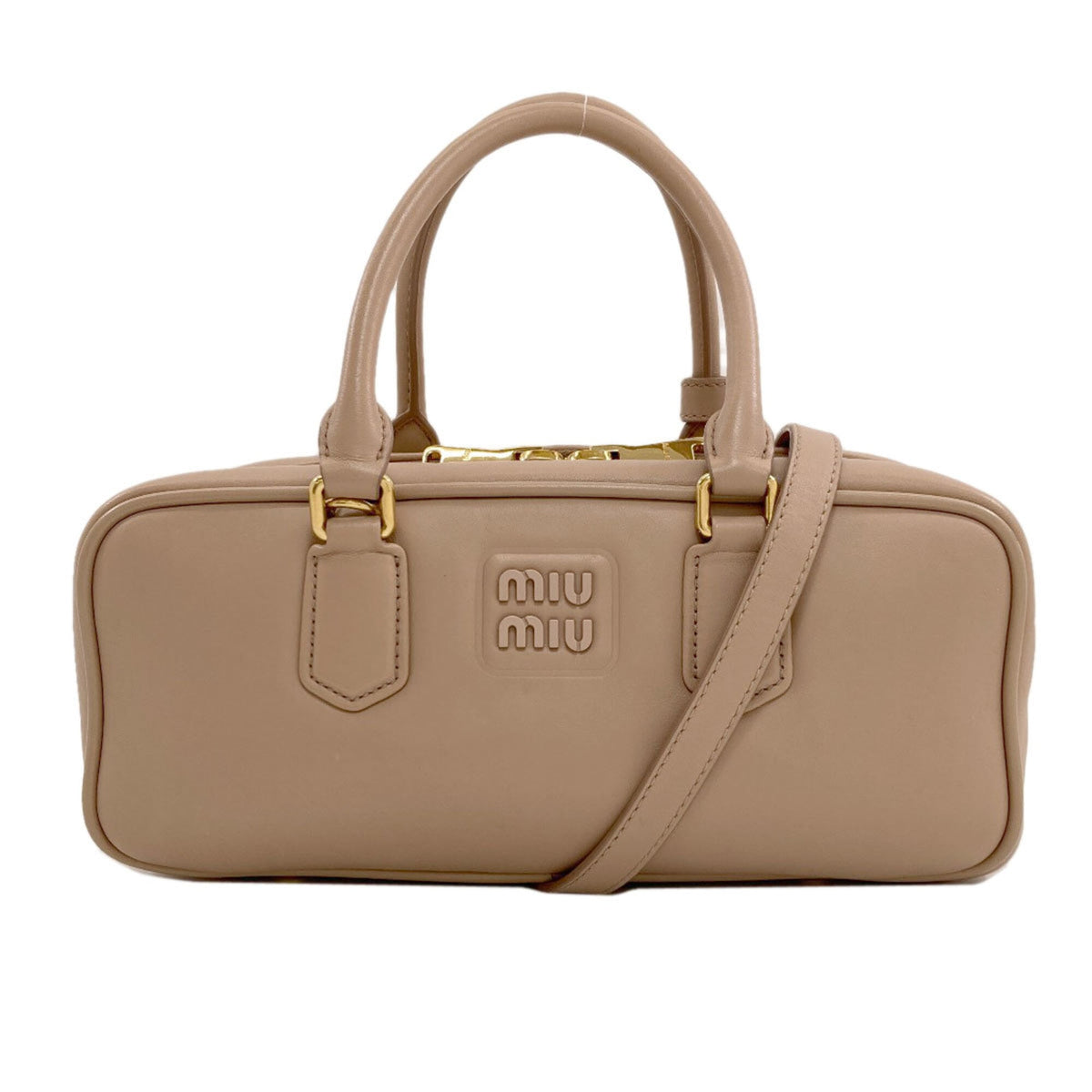 Miu Miu Beige Leather Handbag (Pre-Owned)