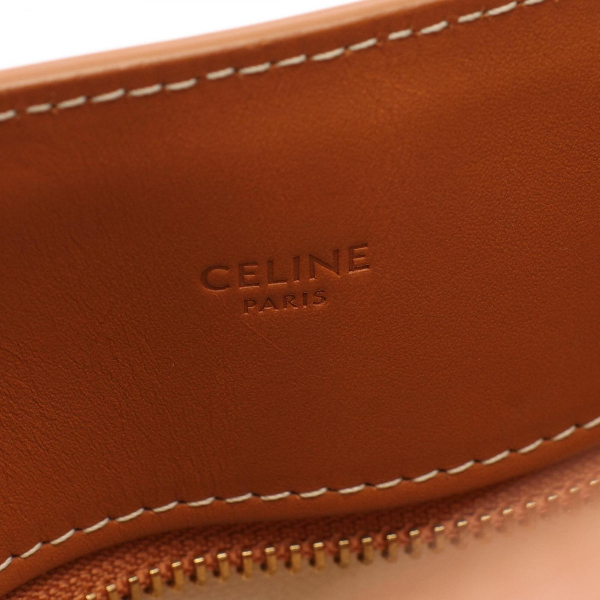 Celine Brown Ivory Canvas Leather Handbag Tote Bag (Pre-Owned)