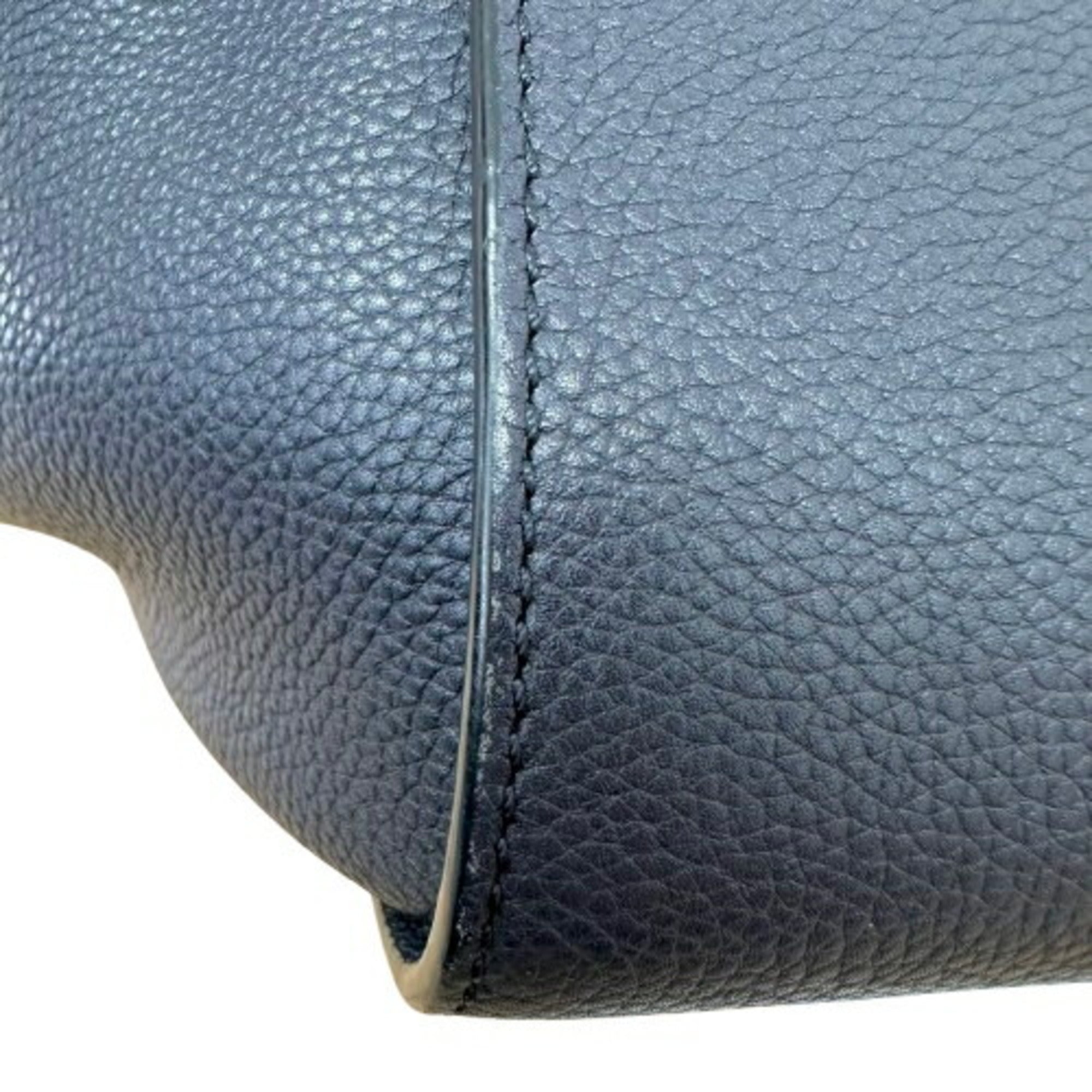 Loewe Hammock Black Dark Navy Leather Handbag Shoulder Bag (Pre-Owned)