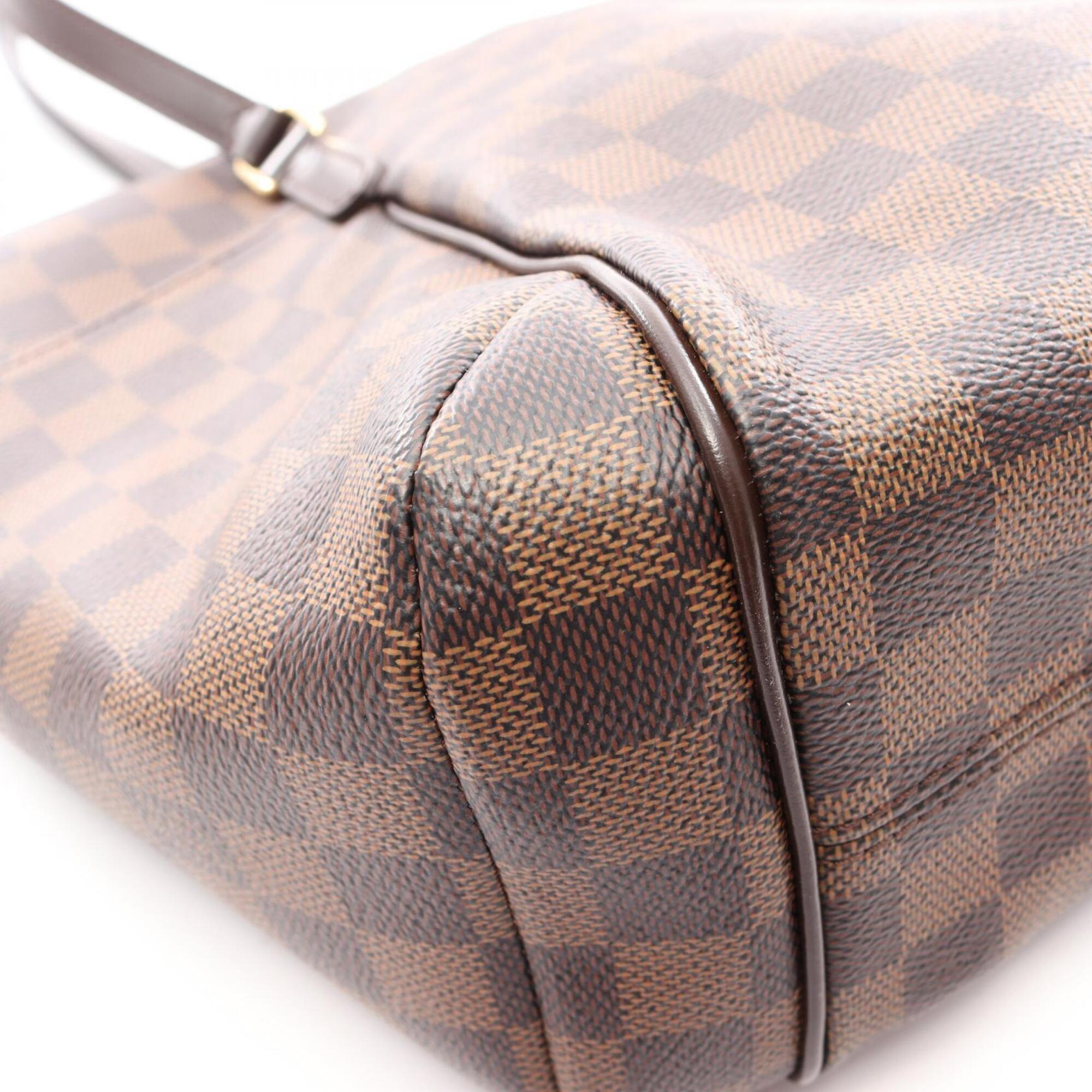 Louis Vuitton Brown Coated Canvas Leather Handbag Tote Bag (Pre-Owned)
