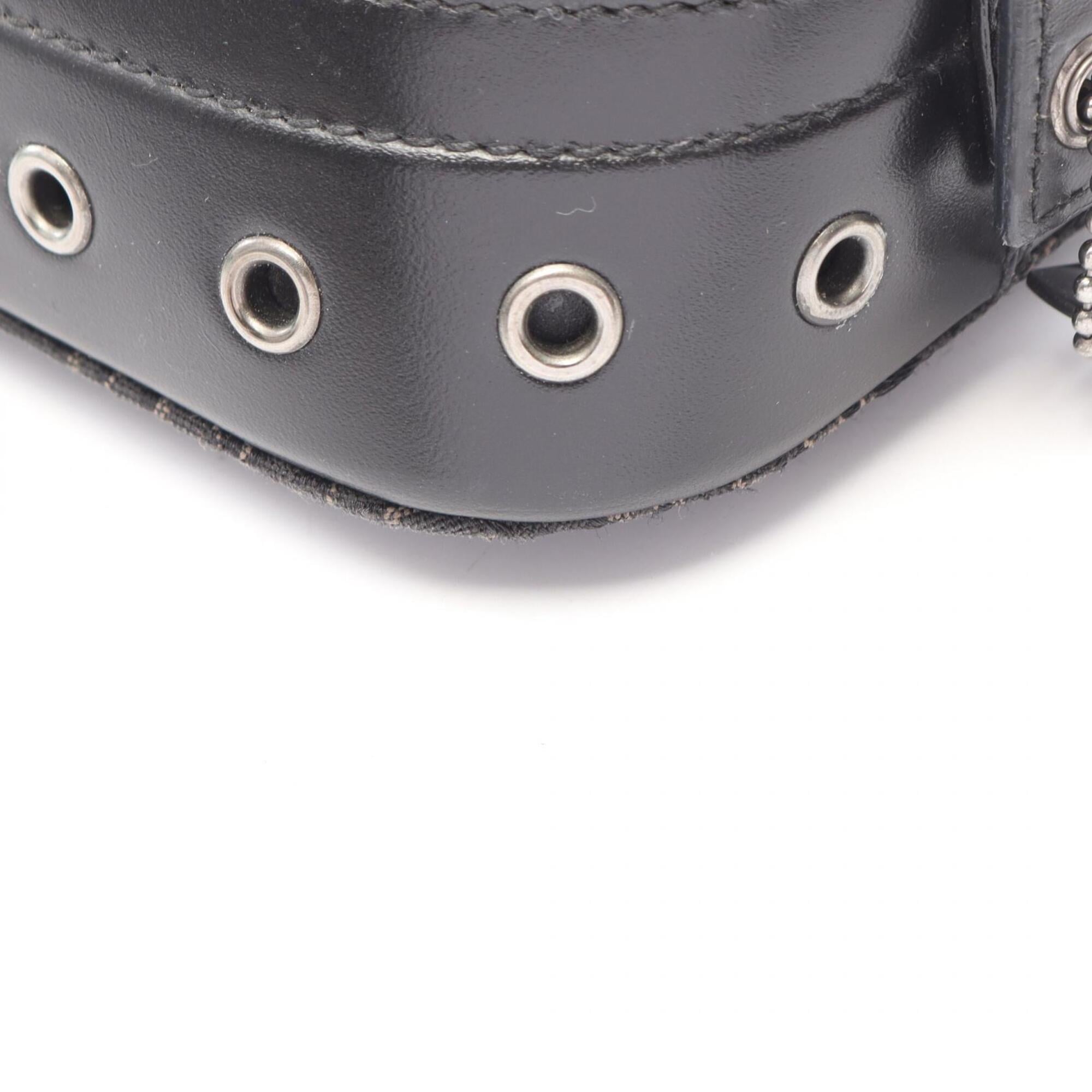 Christian Dior Black Canvas Leather Handbag (Pre-Owned)