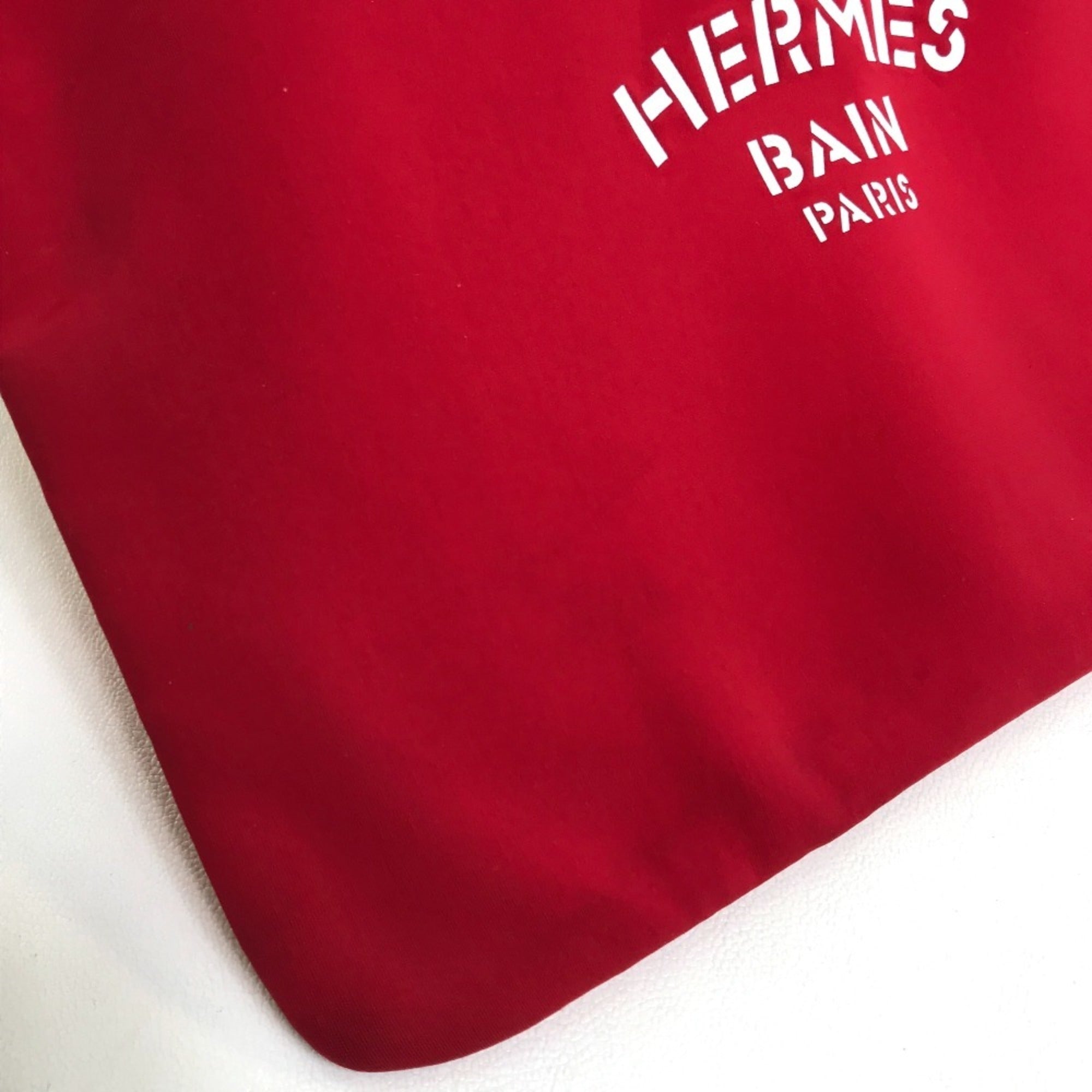 Hermes Red Color Polyamide Clutch Bag Pouch (Pre-Owned)