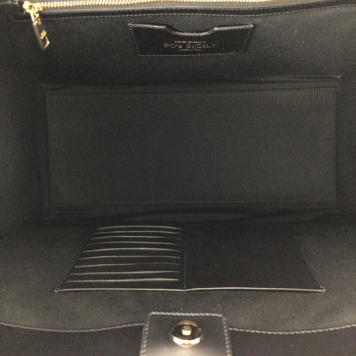 Dolce & Gabbana Black Leather Shoulder Bag Tote Bag (Pre-Owned)