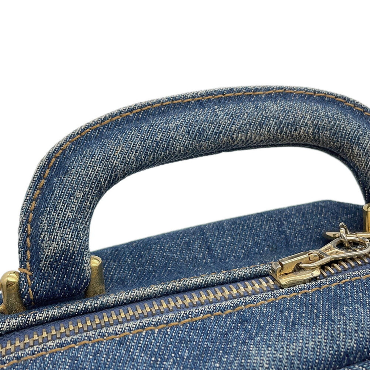 Chanel Blue Denim Handbag Shoulder Bag Vanity Bag (Pre-Owned)