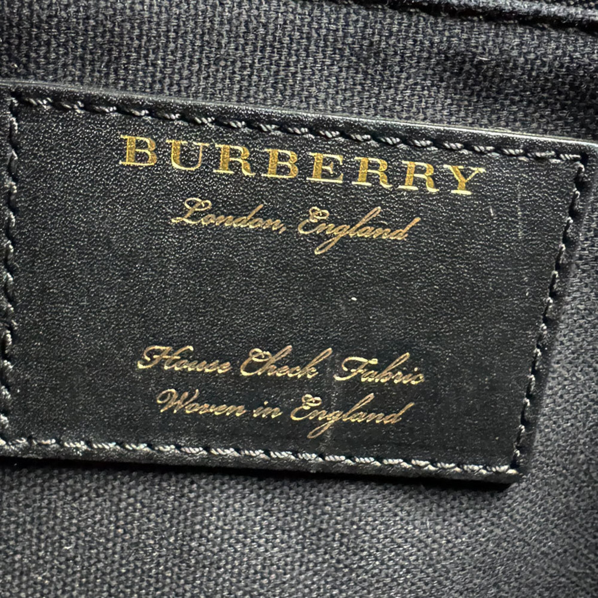 Burberry Black Brown Red Color Suede Leather Handbag Shoulder Bag (Pre-Owned)