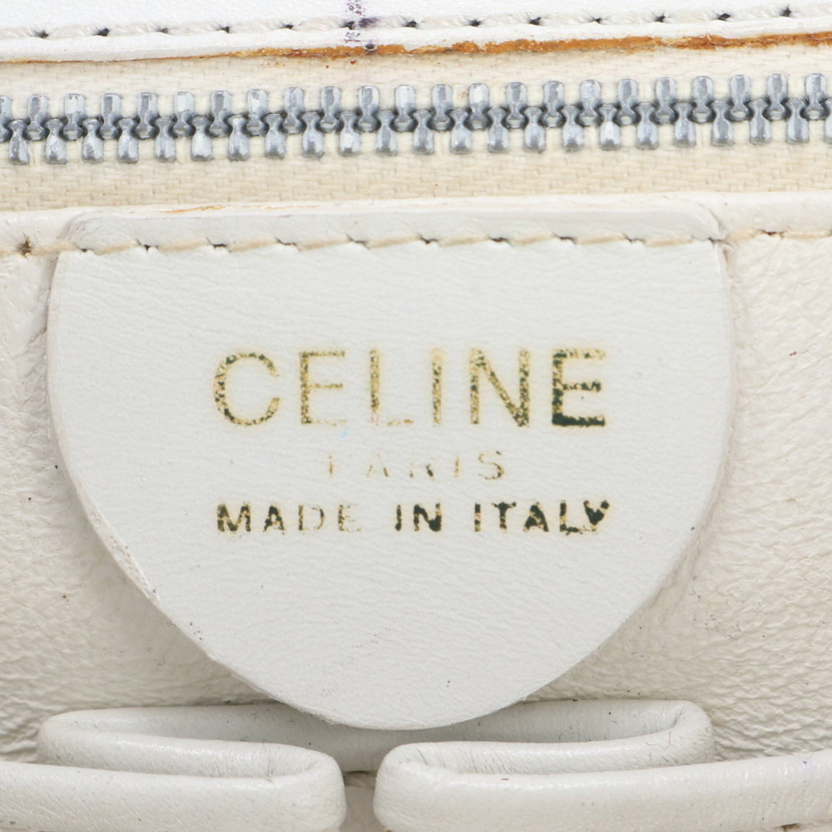 Celine Black White Leather Crossbody Bag Shoulder Bag (Pre-Owned)
