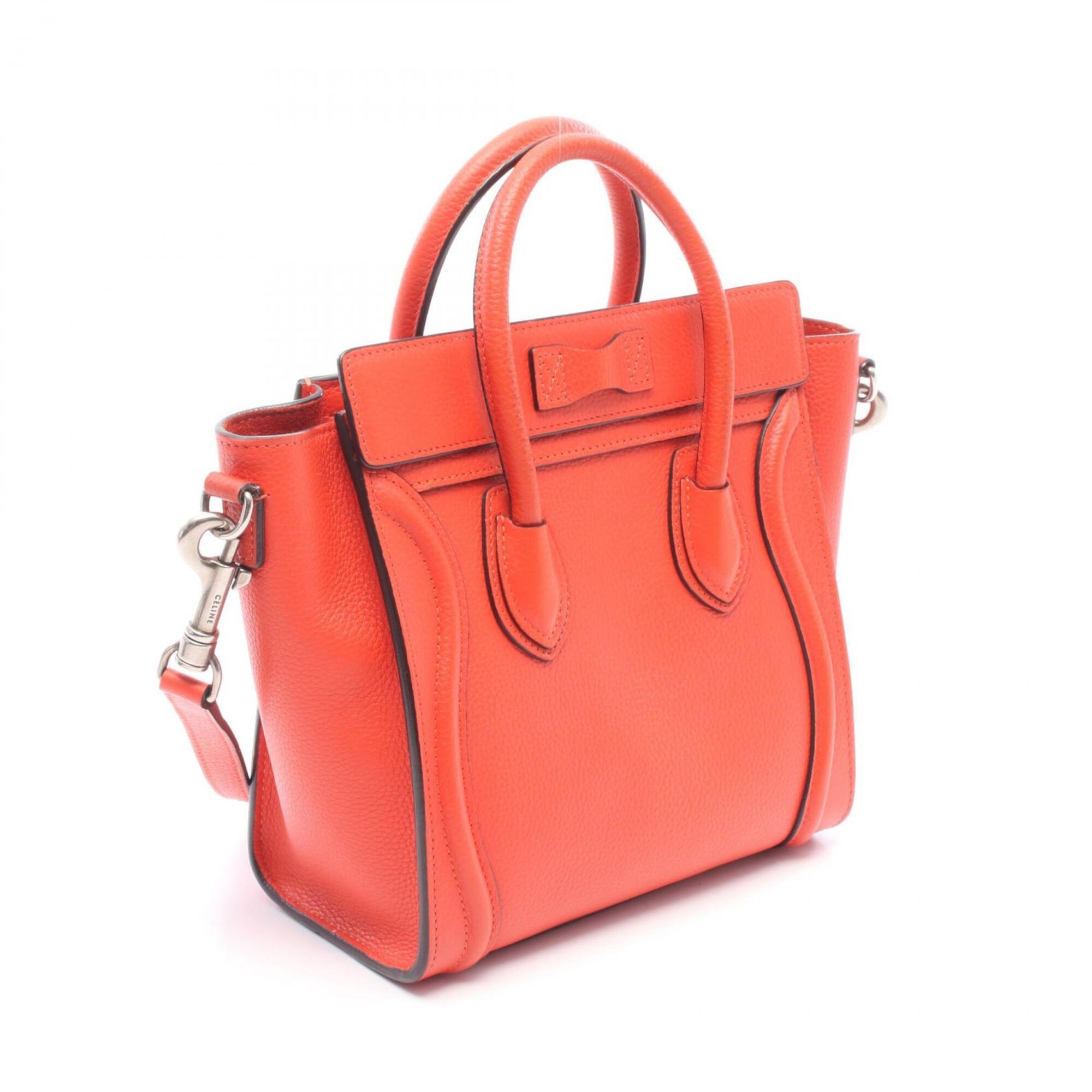 Celine Red Color Leather Handbag (Pre-Owned)