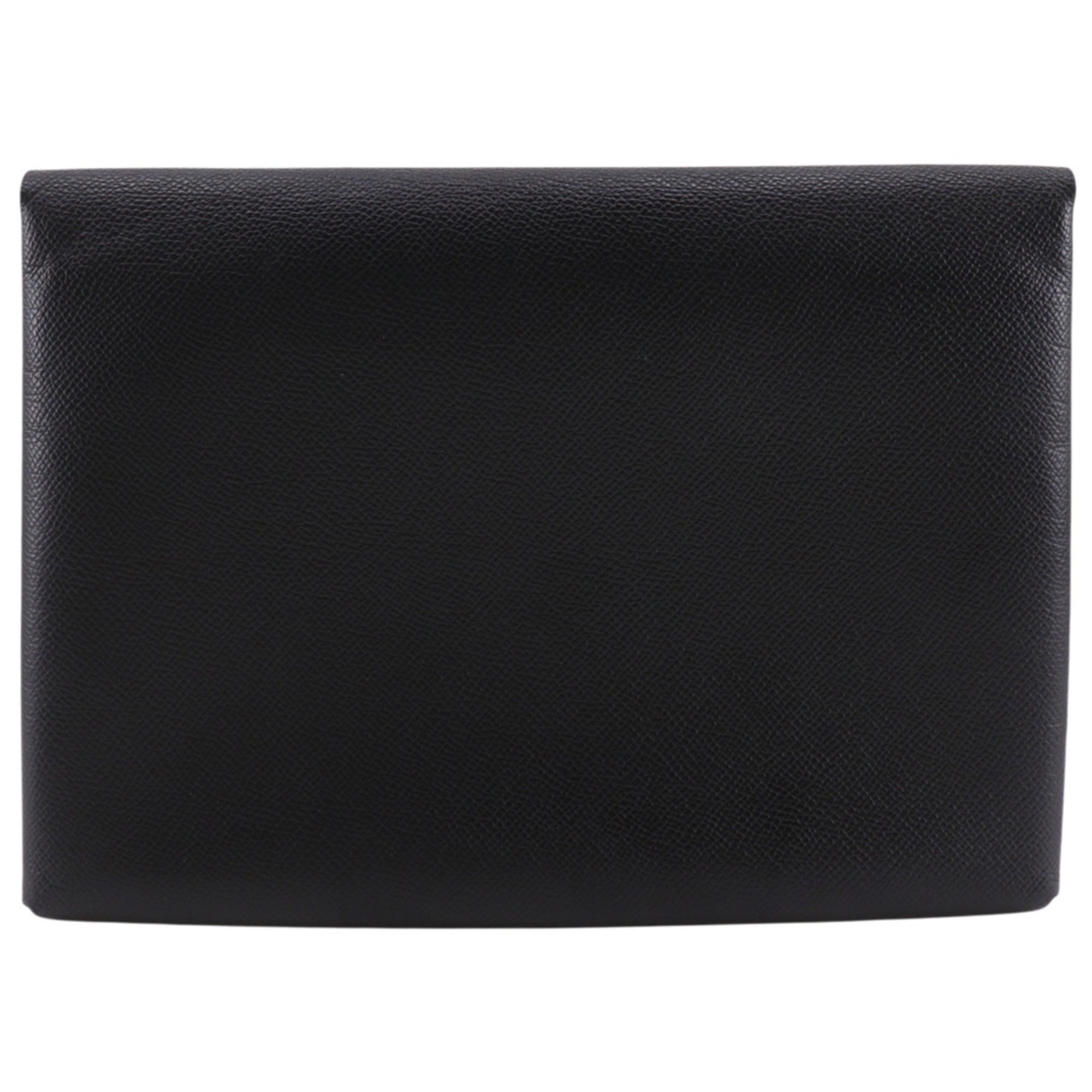 Hermes Black Green Epsom Leather Clutch Bag (Pre-Owned)